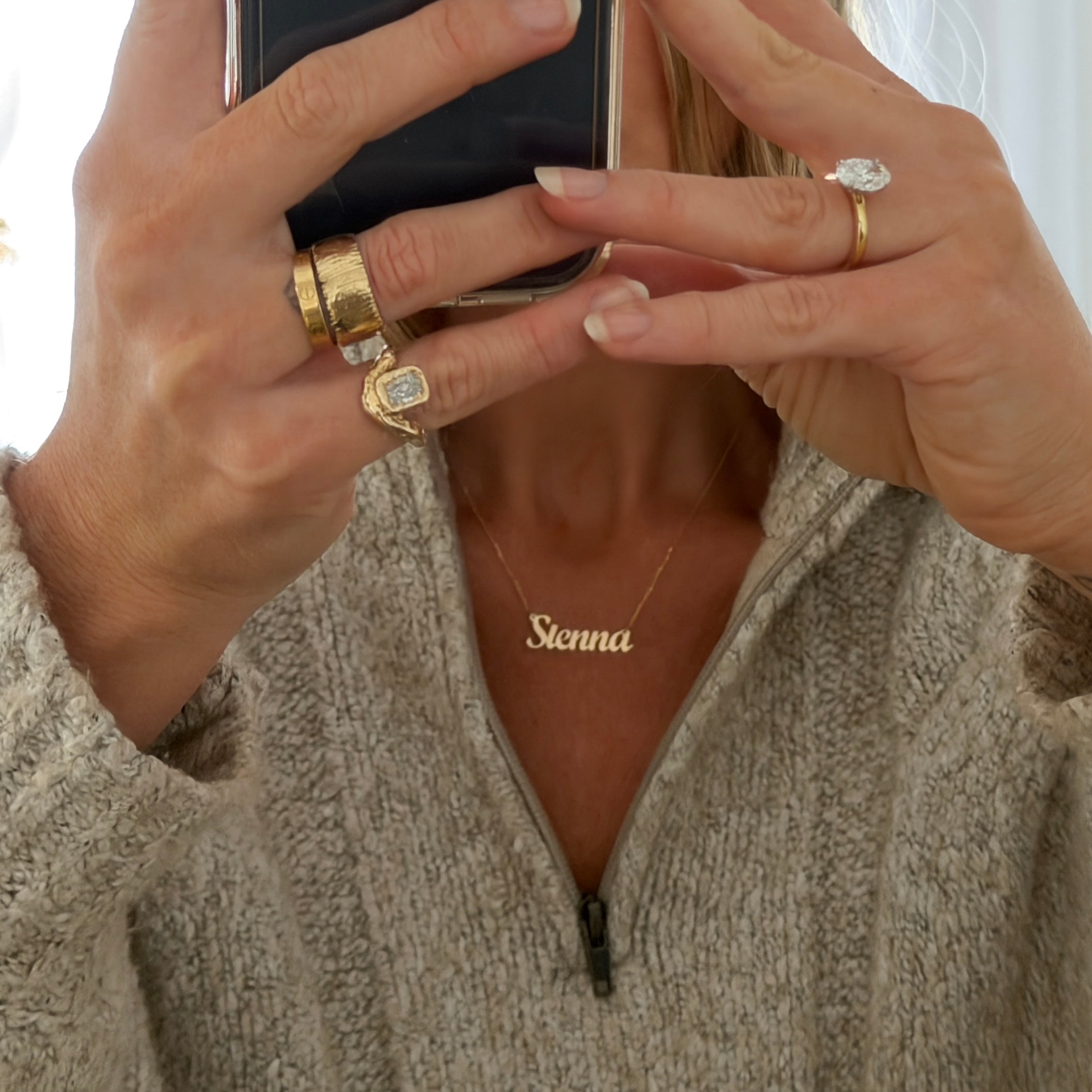 Personalised Name Necklace - solid gold