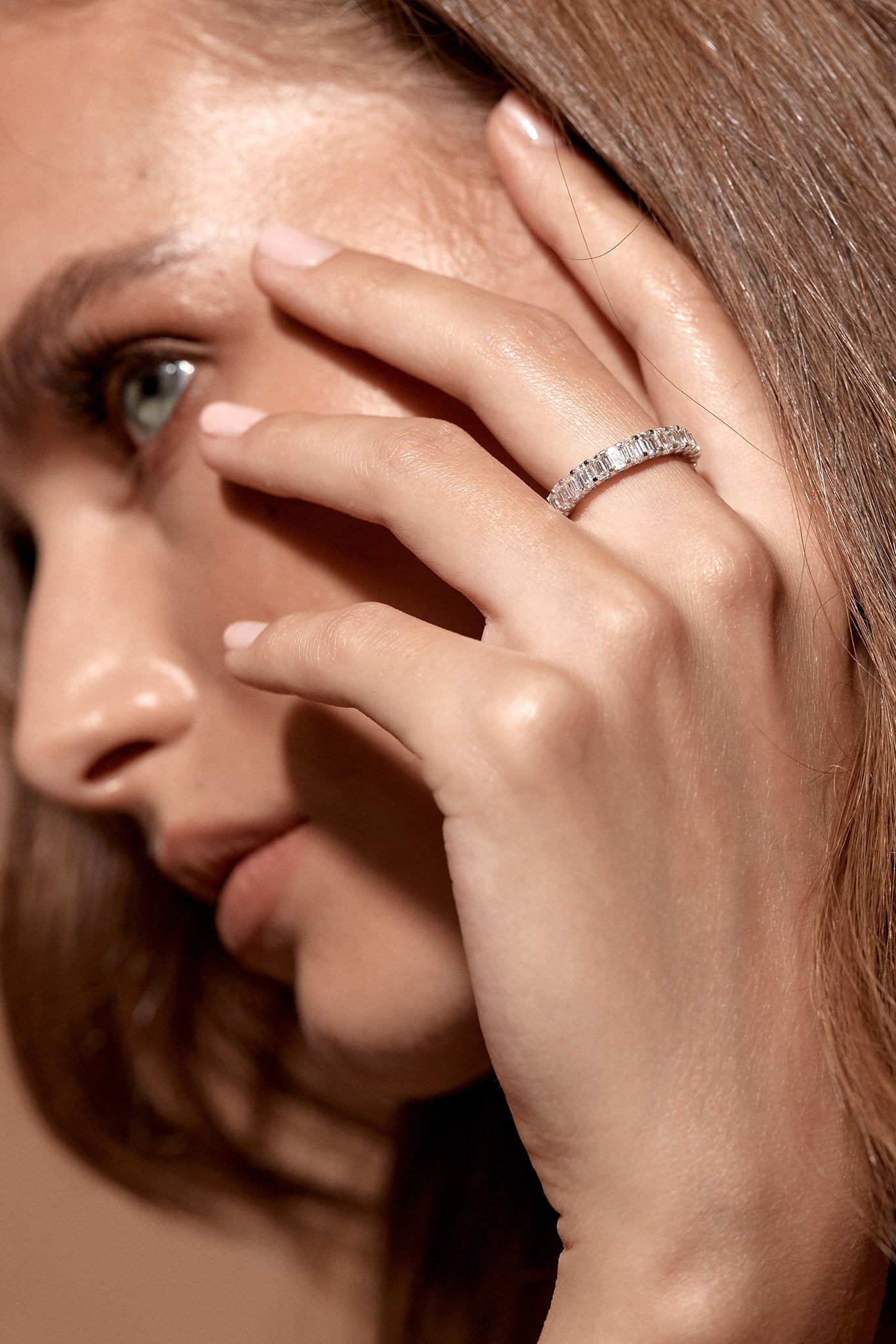 Emerald Cut Diamond Eternity Ring