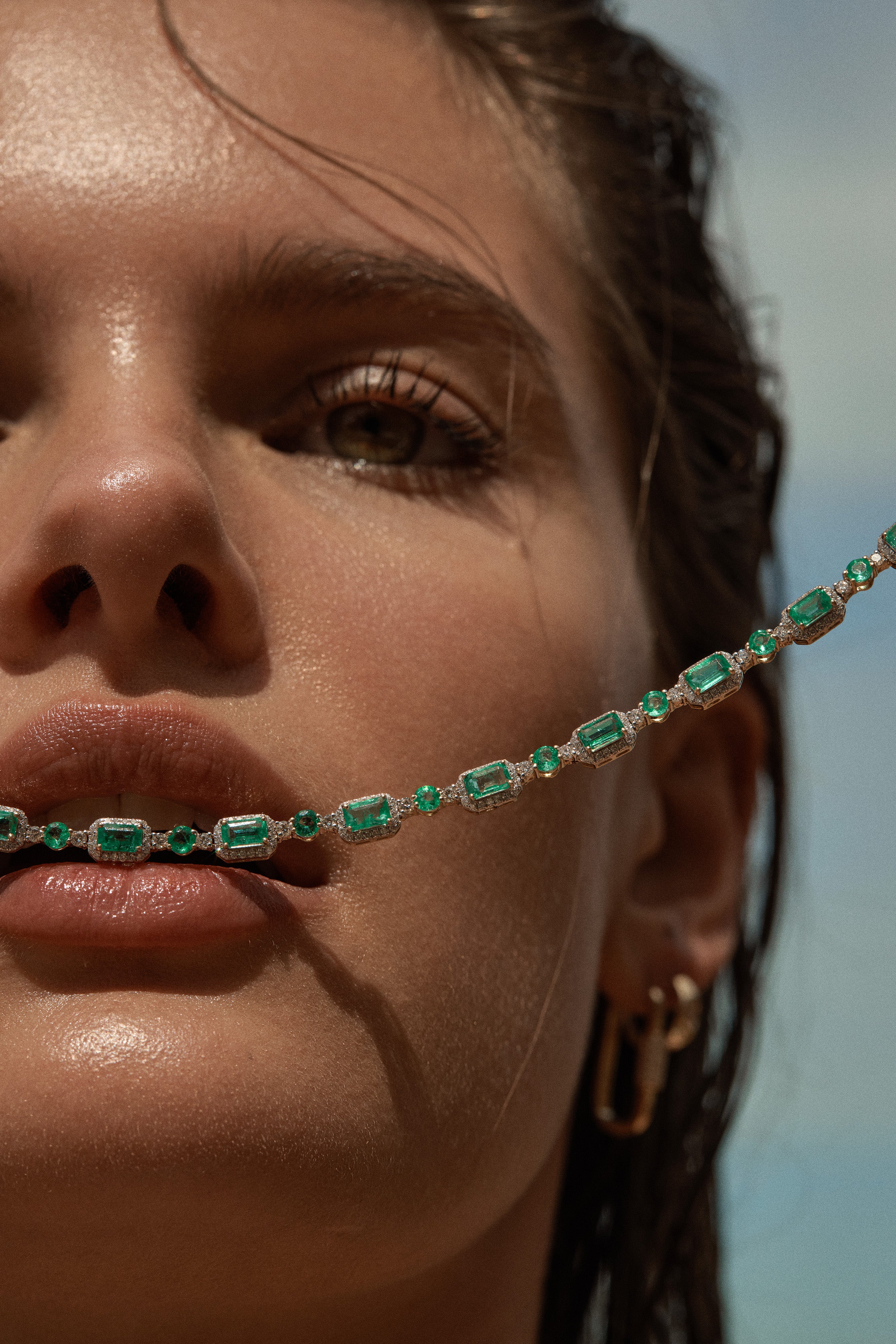 Zambian Emerald and Diamond Necklace 18k Gold | The Odyssey