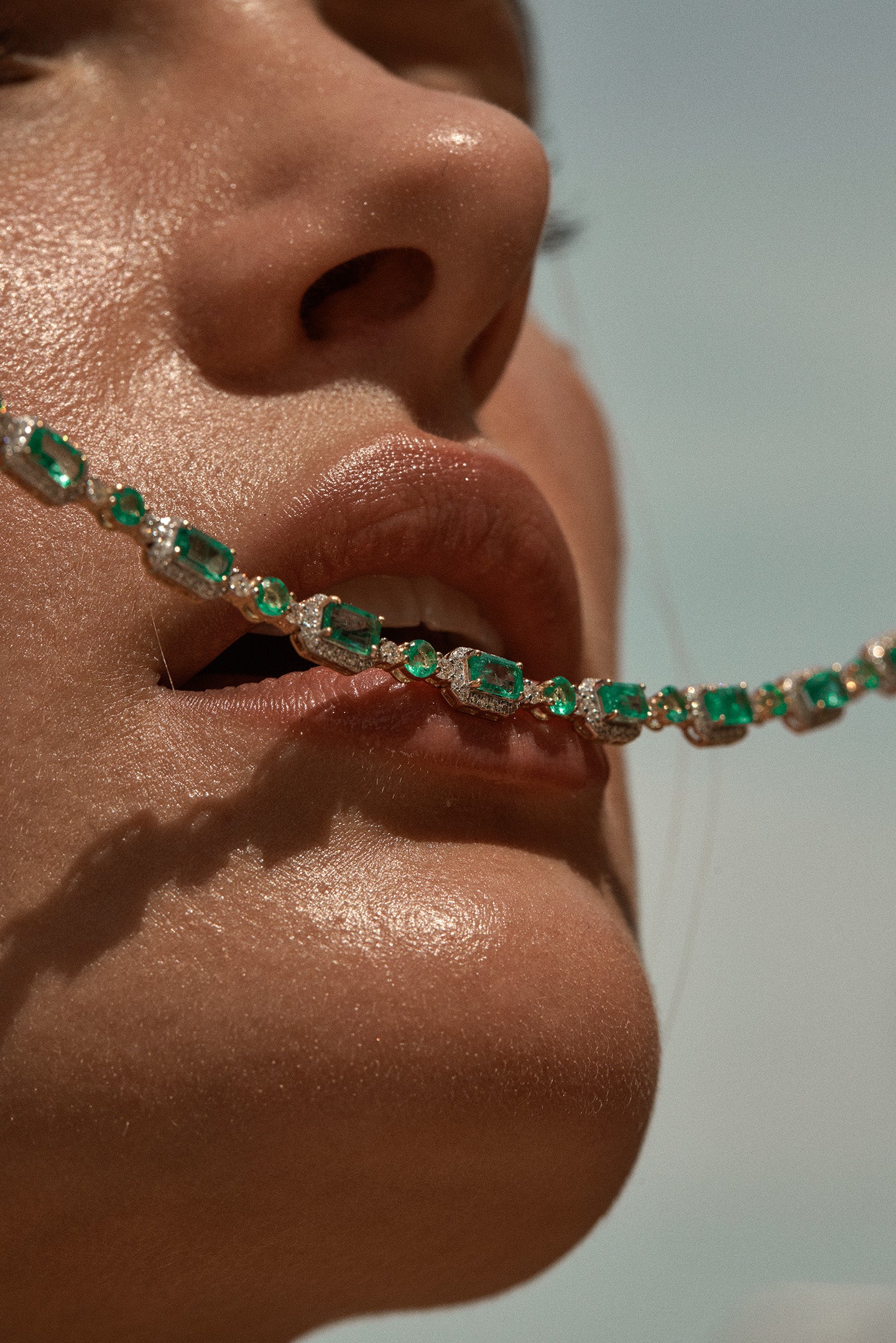 Zambian Emerald and Diamond Necklace 18k Gold | The Odyssey