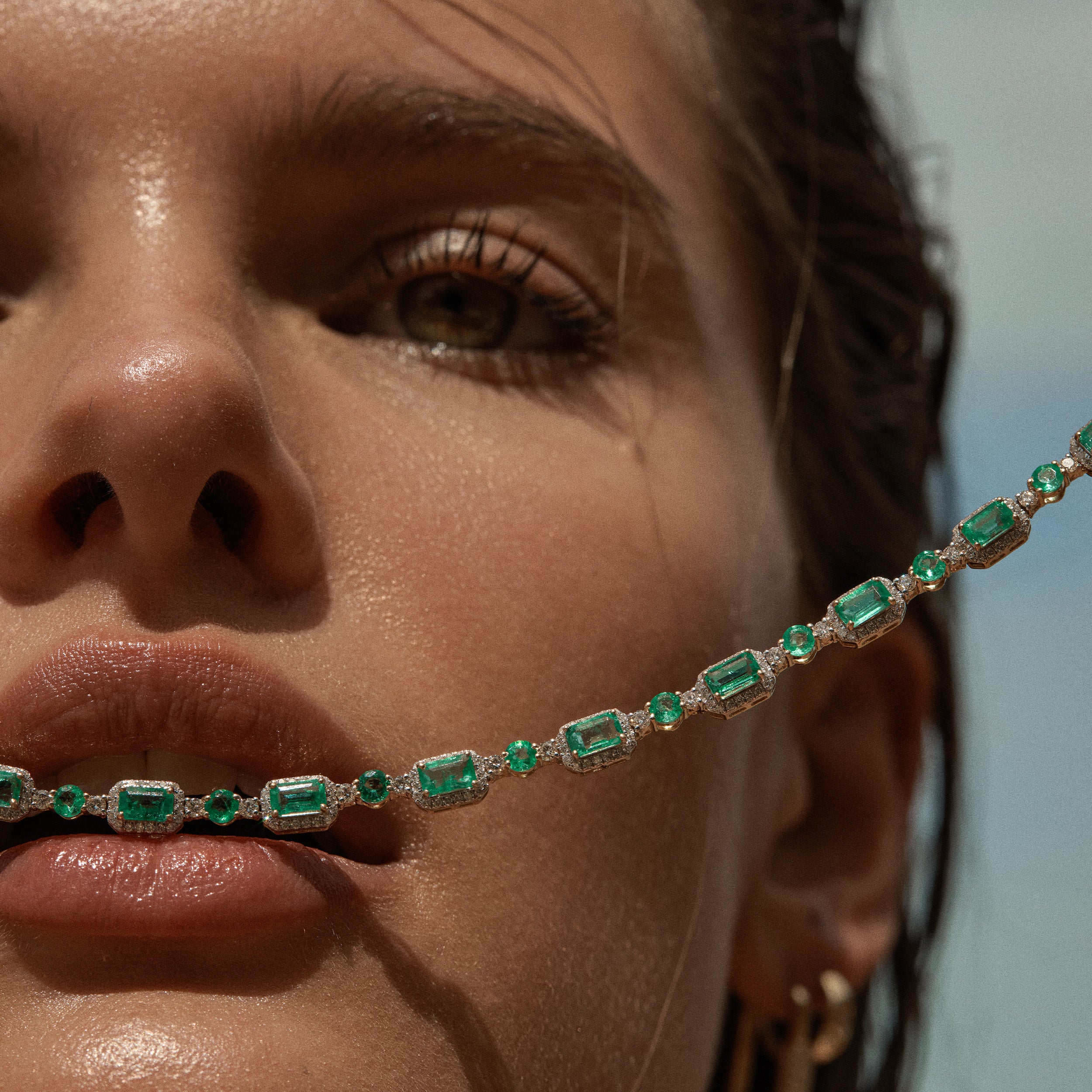 Zambian Emerald and Diamond Necklace 18k Gold | The Odyssey
