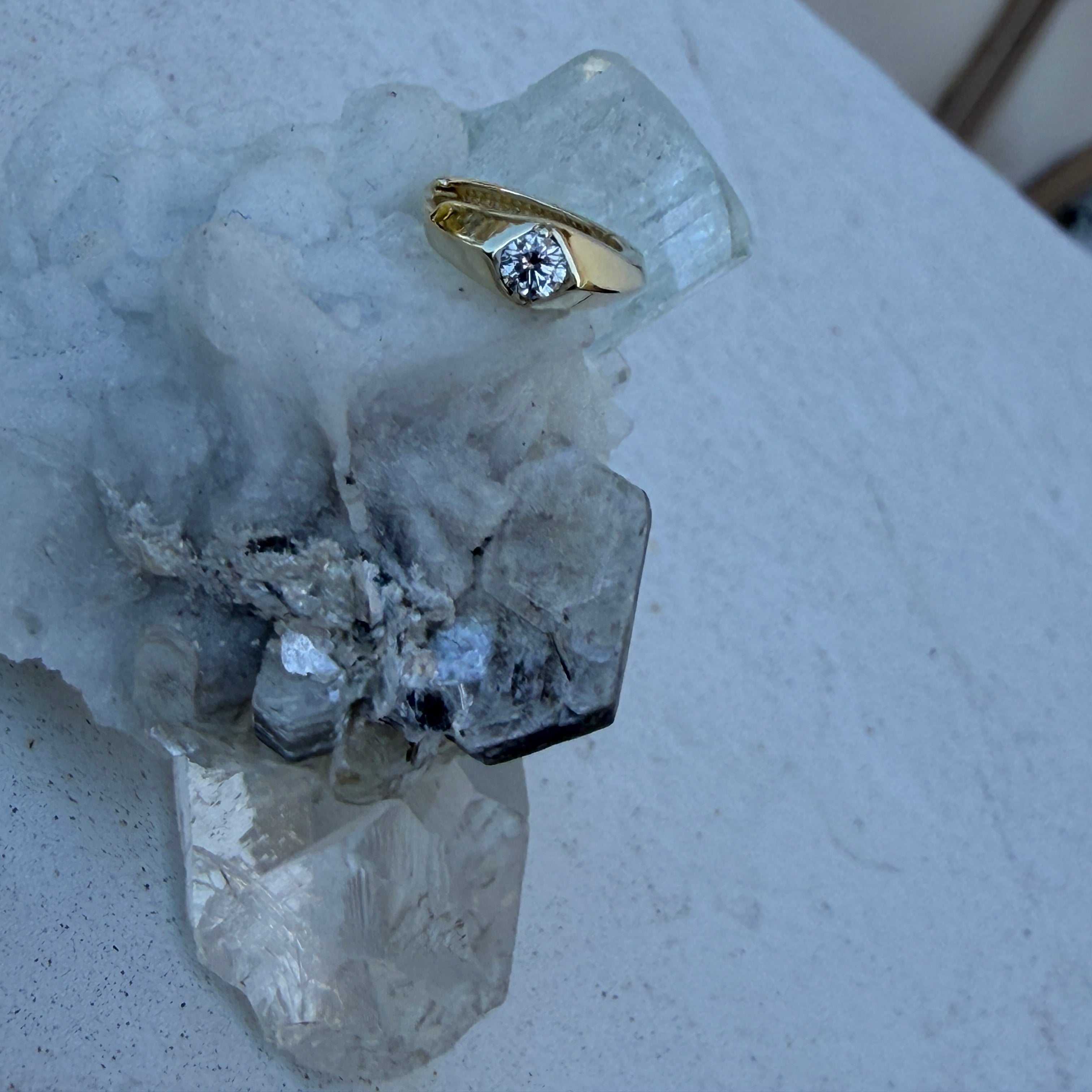 Diamond Helix Huggie Earrings