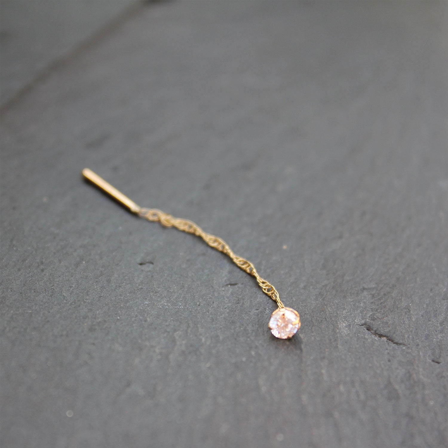 Thread Earring Solid Gold