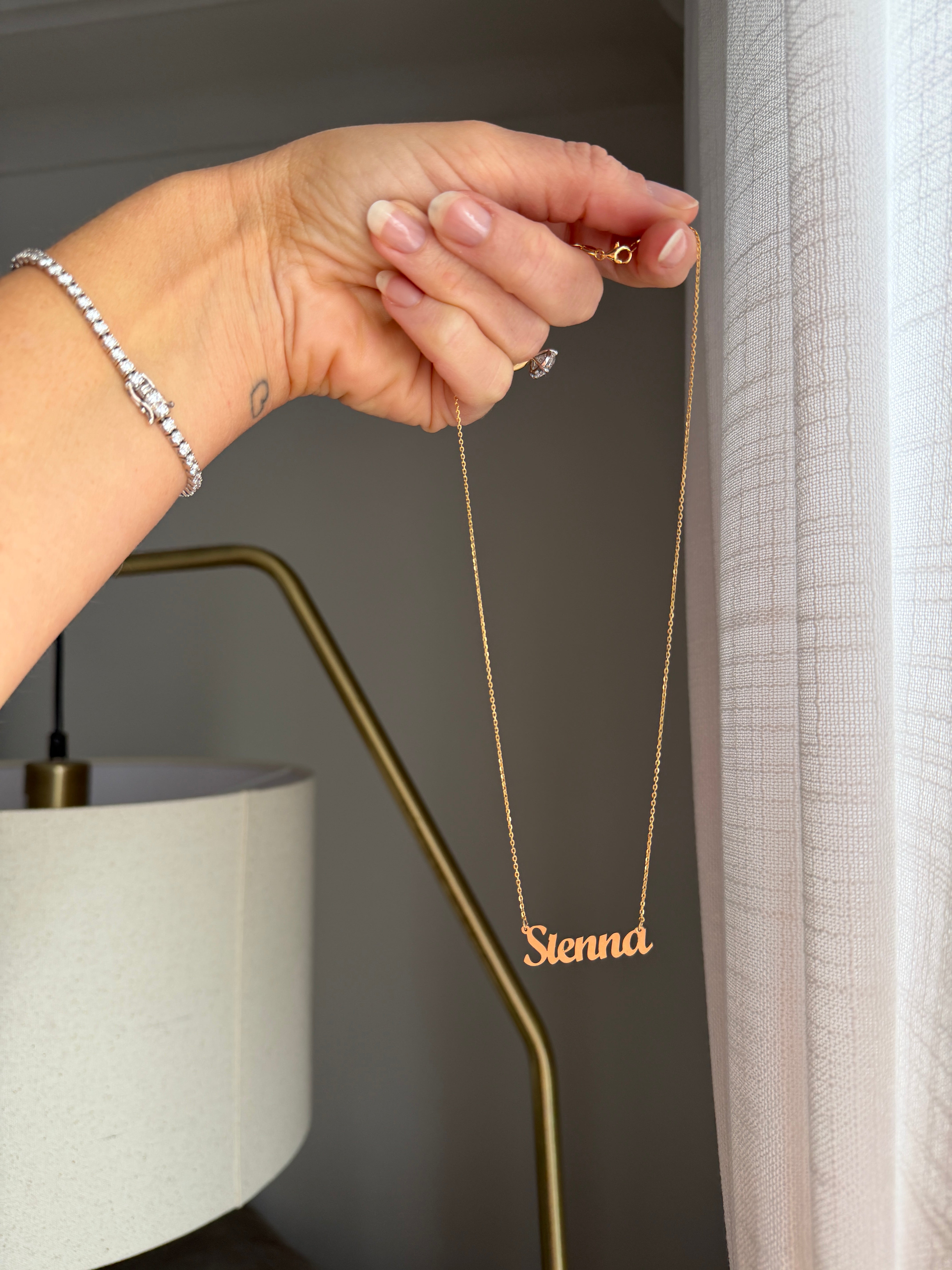 Personalised Name Necklace - solid gold
