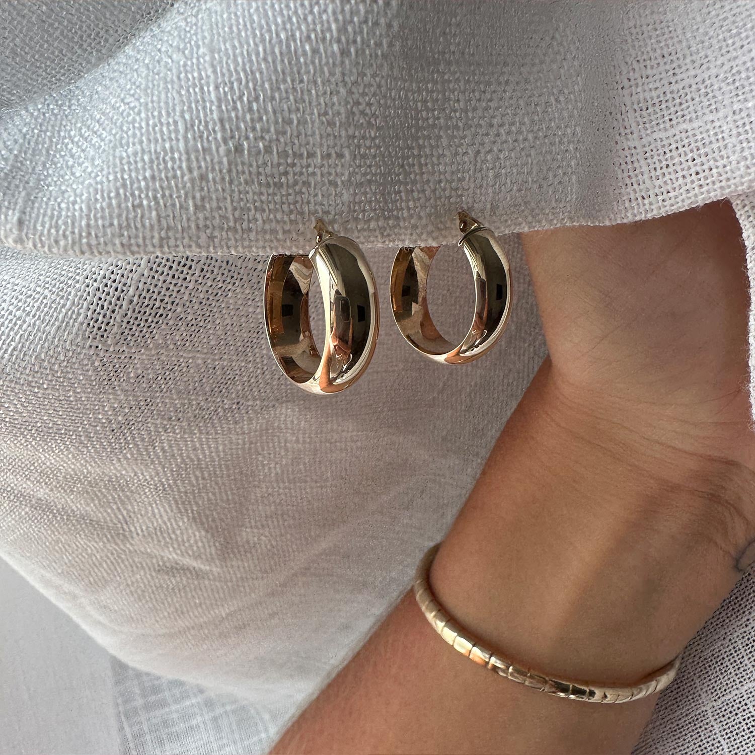 Chunky Gold Hoops