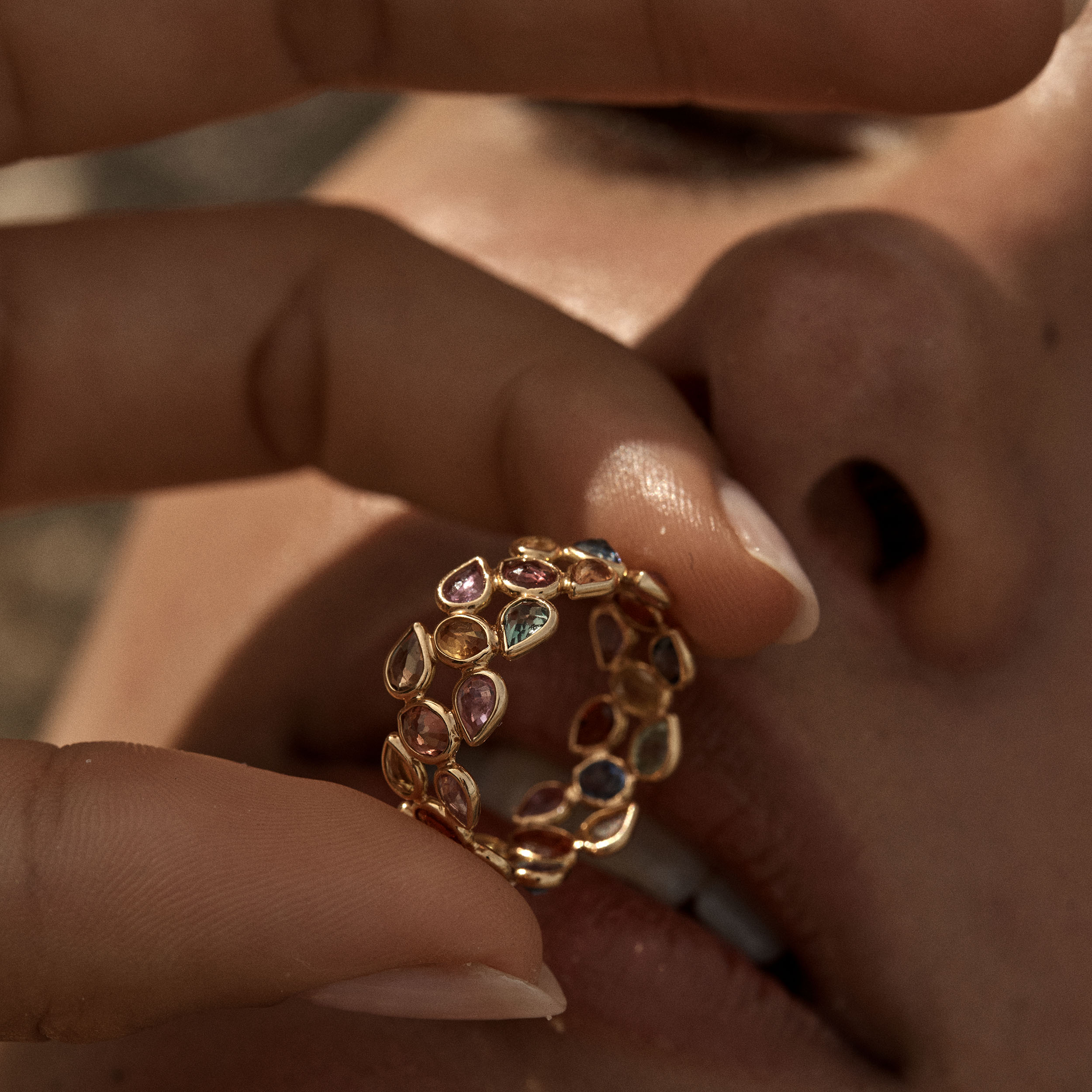 Multi-Colour Sapphire Ring 18K Gold | The Kaleidoscope