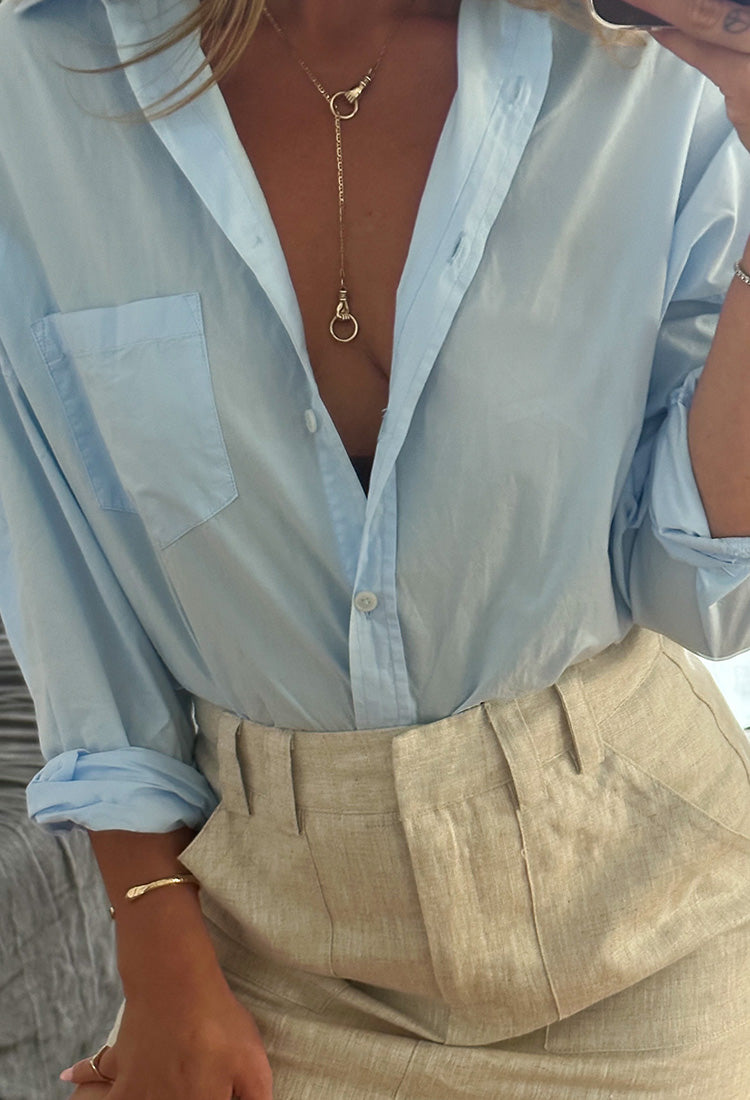 Golden Embrace: Hands of Infinity Necklace