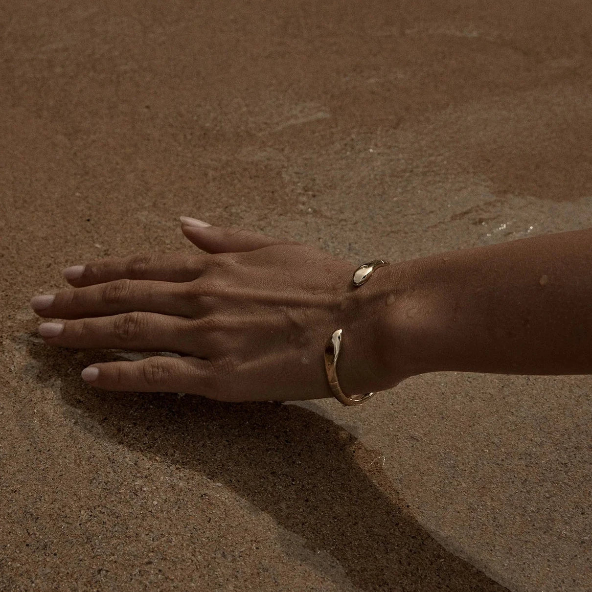 Solid Gold Snake Cuff