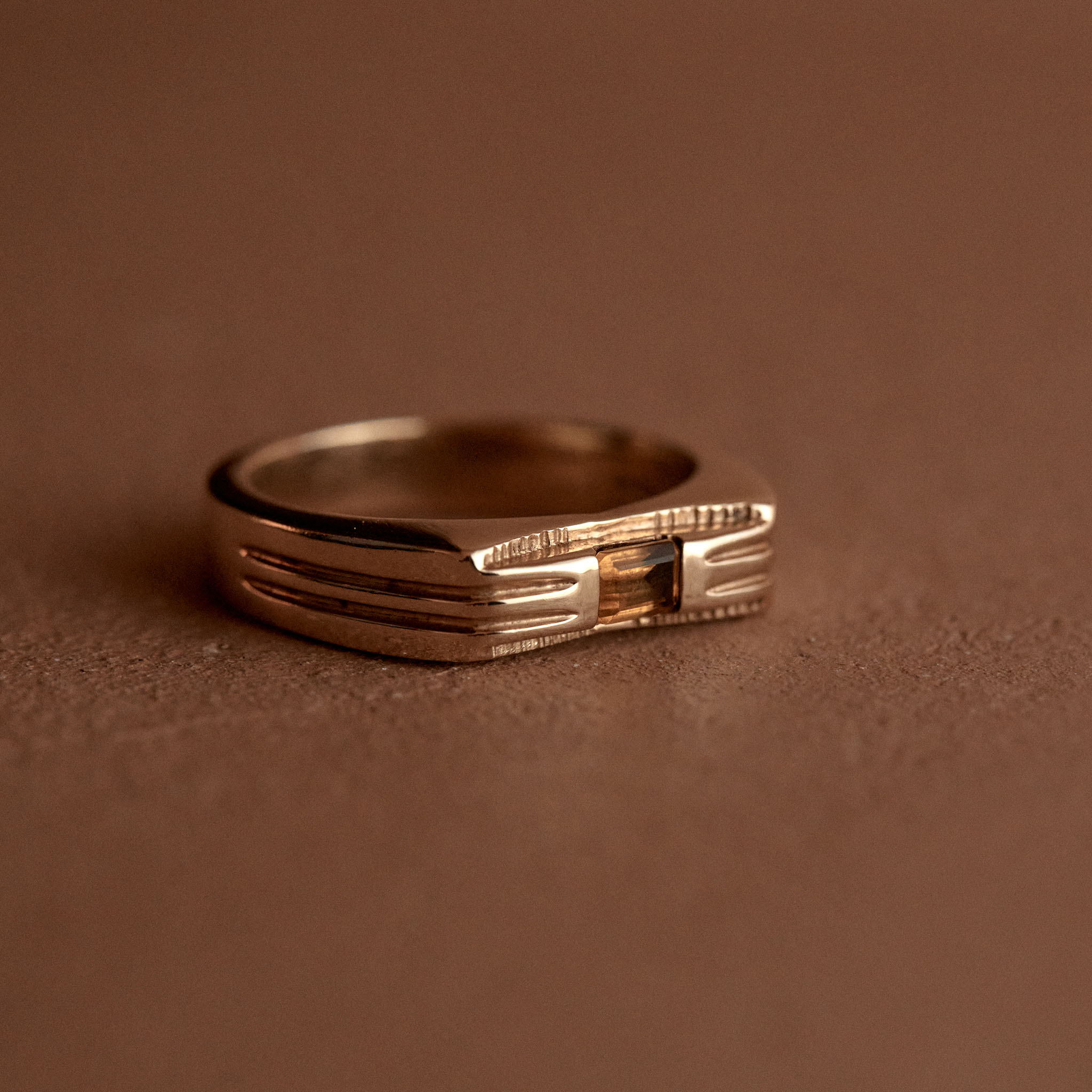 Natural Citrine Baguette | Osiris Ring