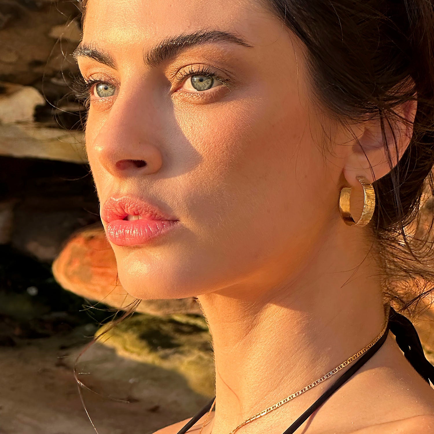 30mm Papyrus Hoop Earrings