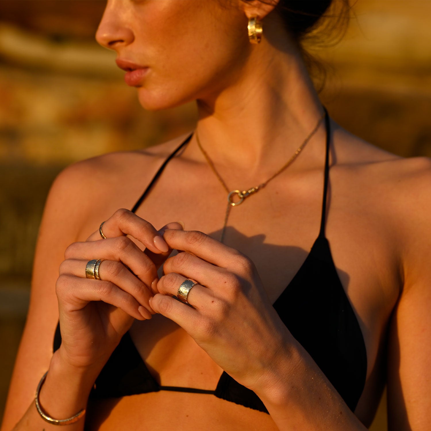 30mm Papyrus Hoop Earrings