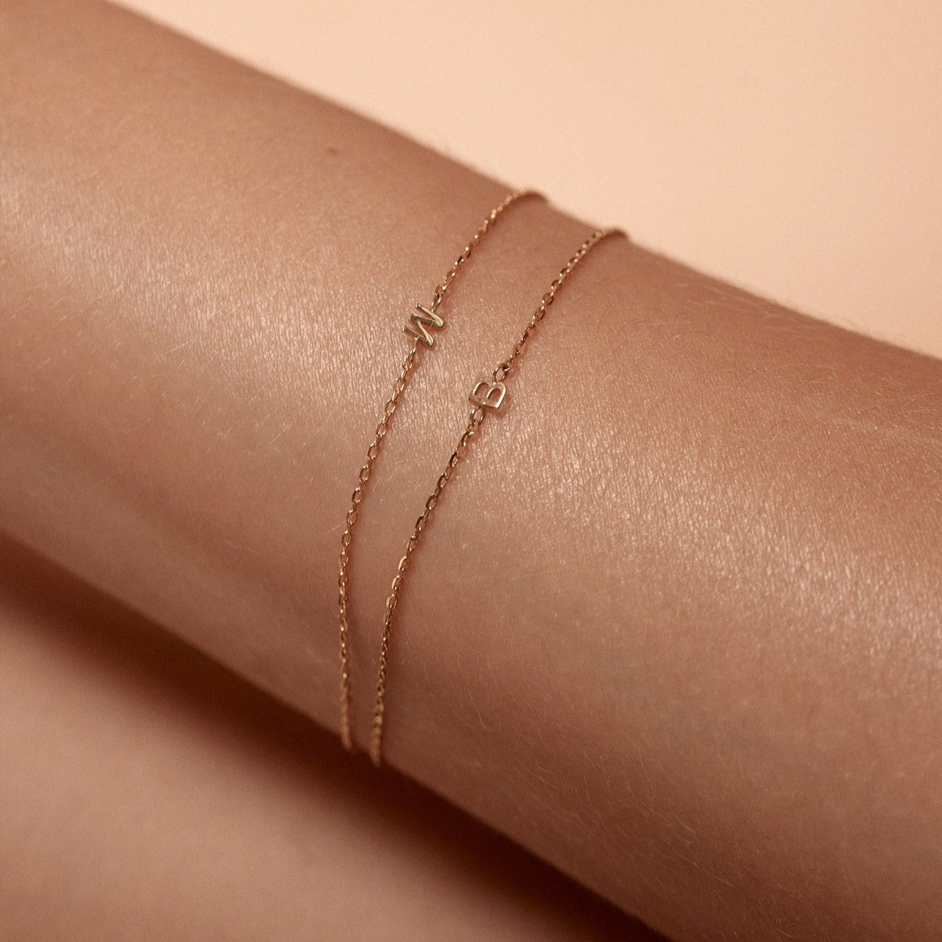 Petite Letter Bracelet Gold