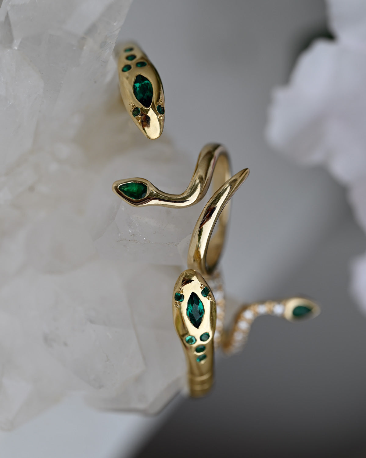 Emerald Snake Cuff