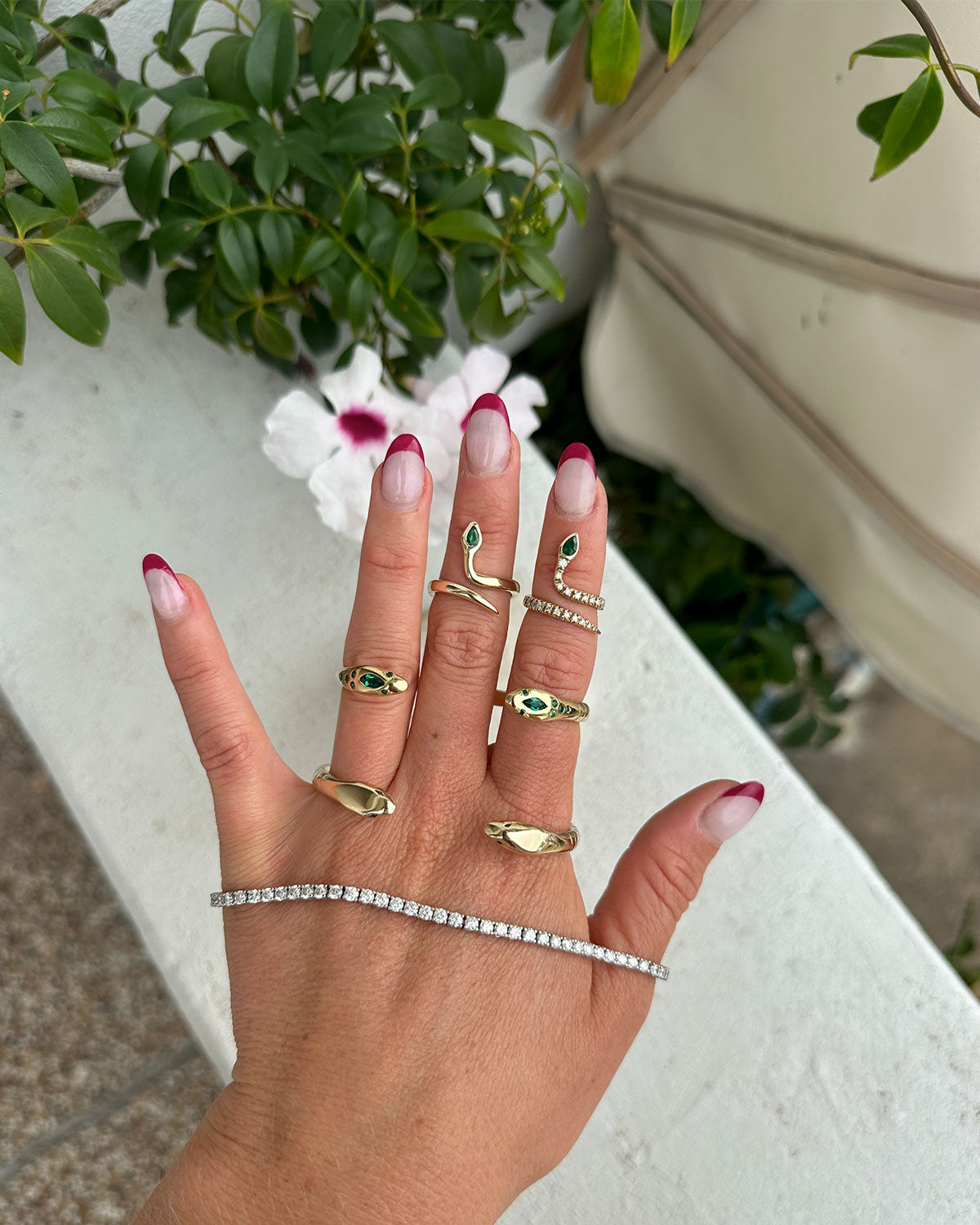 Emerald Snake Cuff