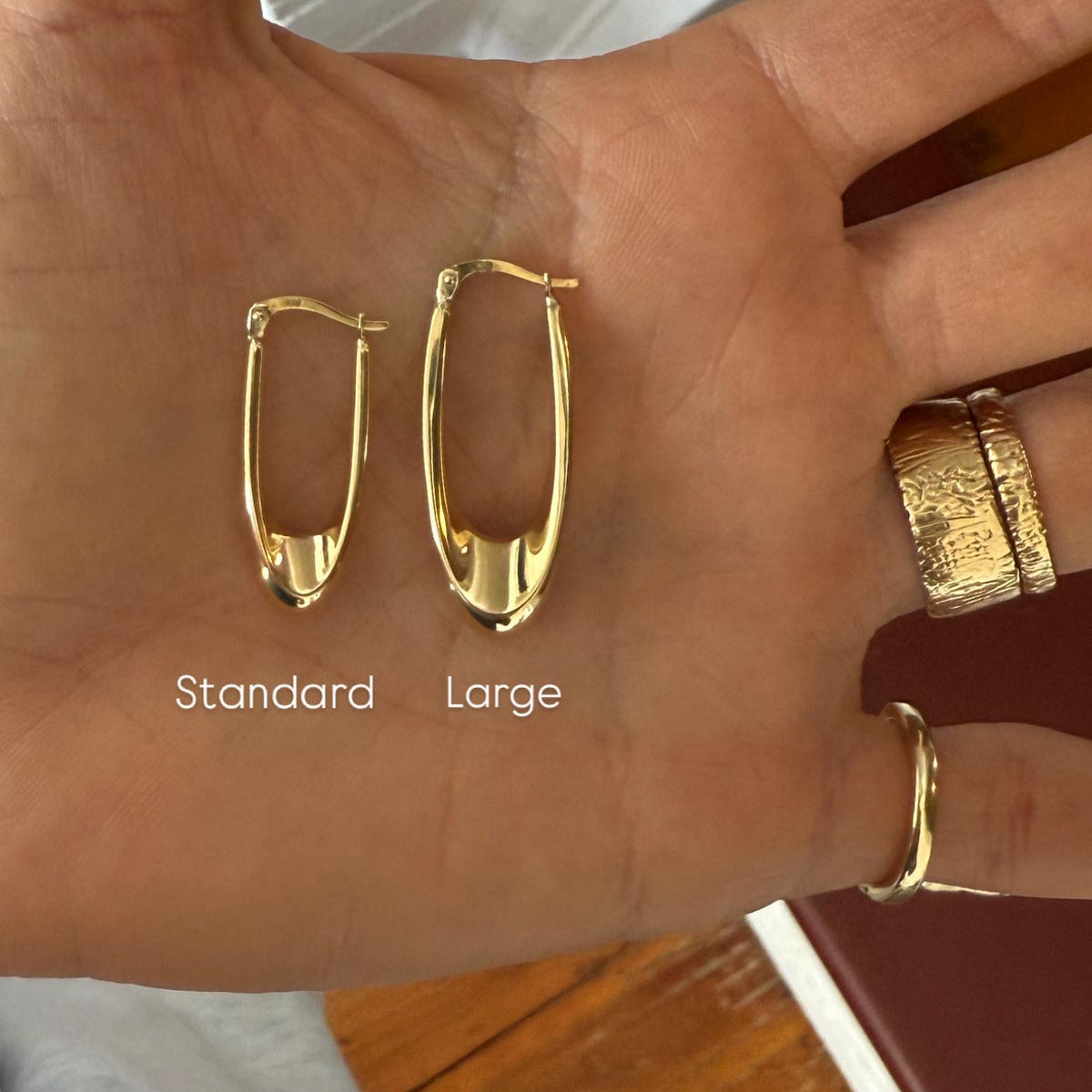 XL Edition - 9ct Gold Cleopatra Hoops