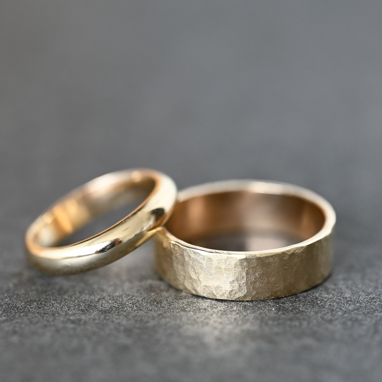 Textured Gold Wedding Band