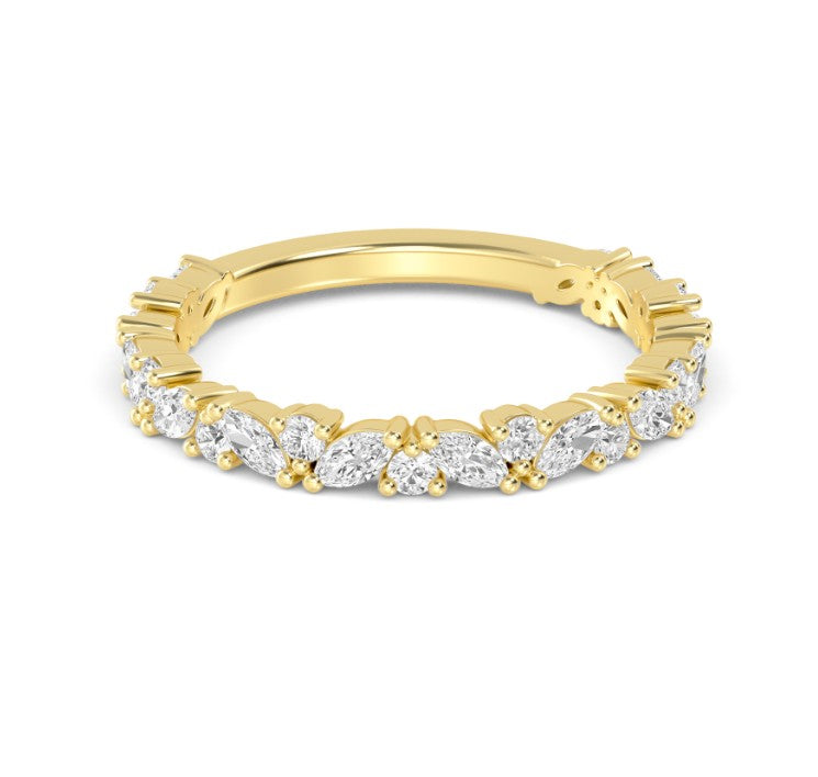 Marquise Diamond Half-Eternity Band