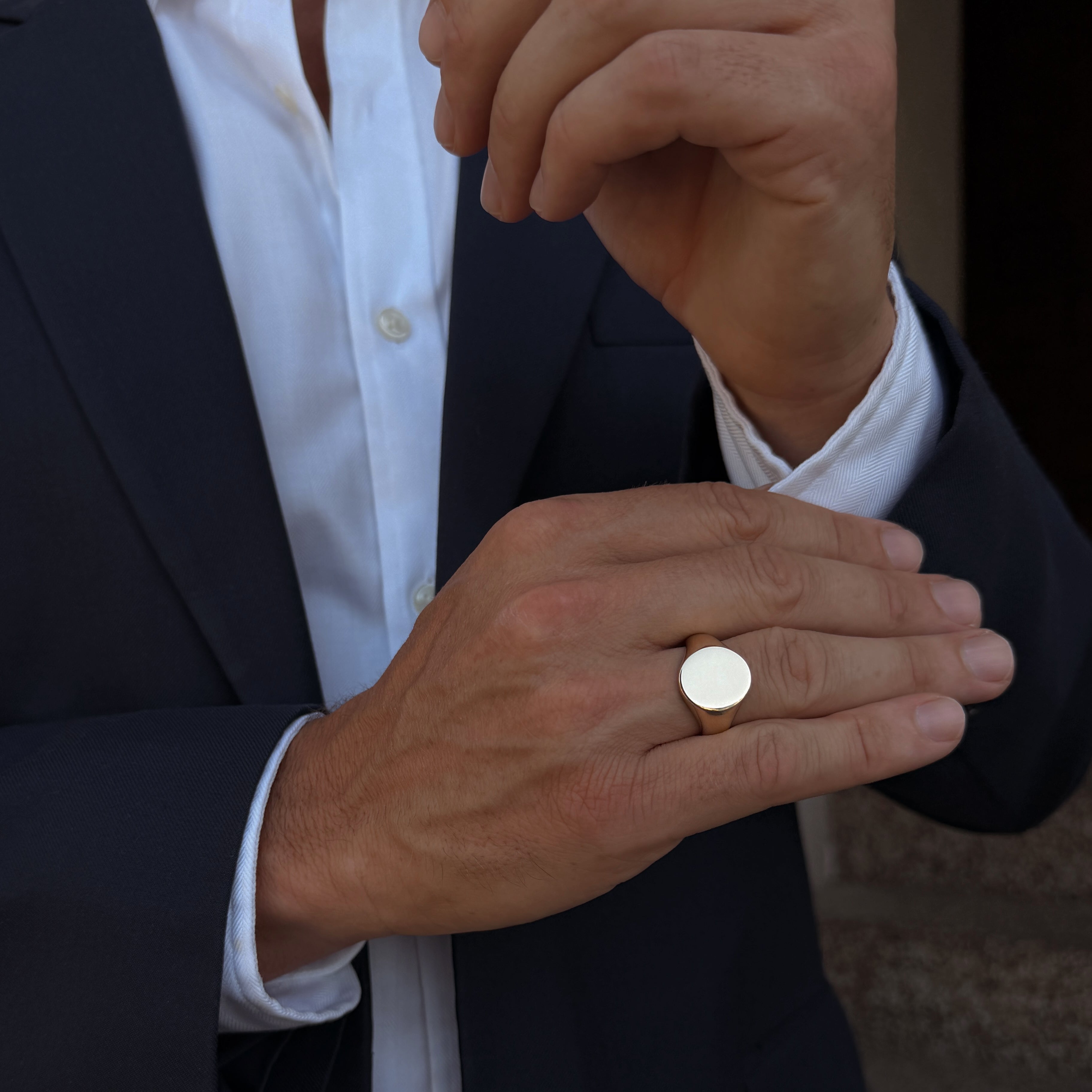 Solid Gold Classic Oval Signet Ring