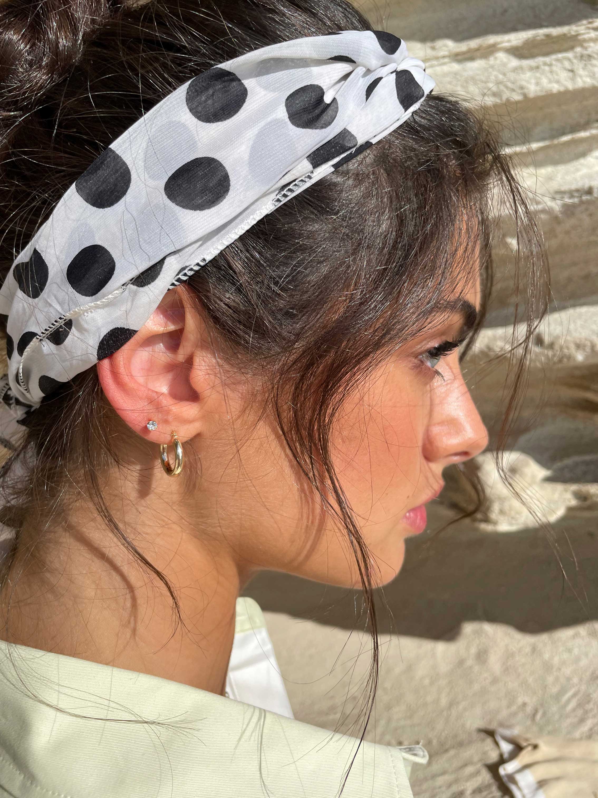 Solid Gold Hoops Thick - 10mm