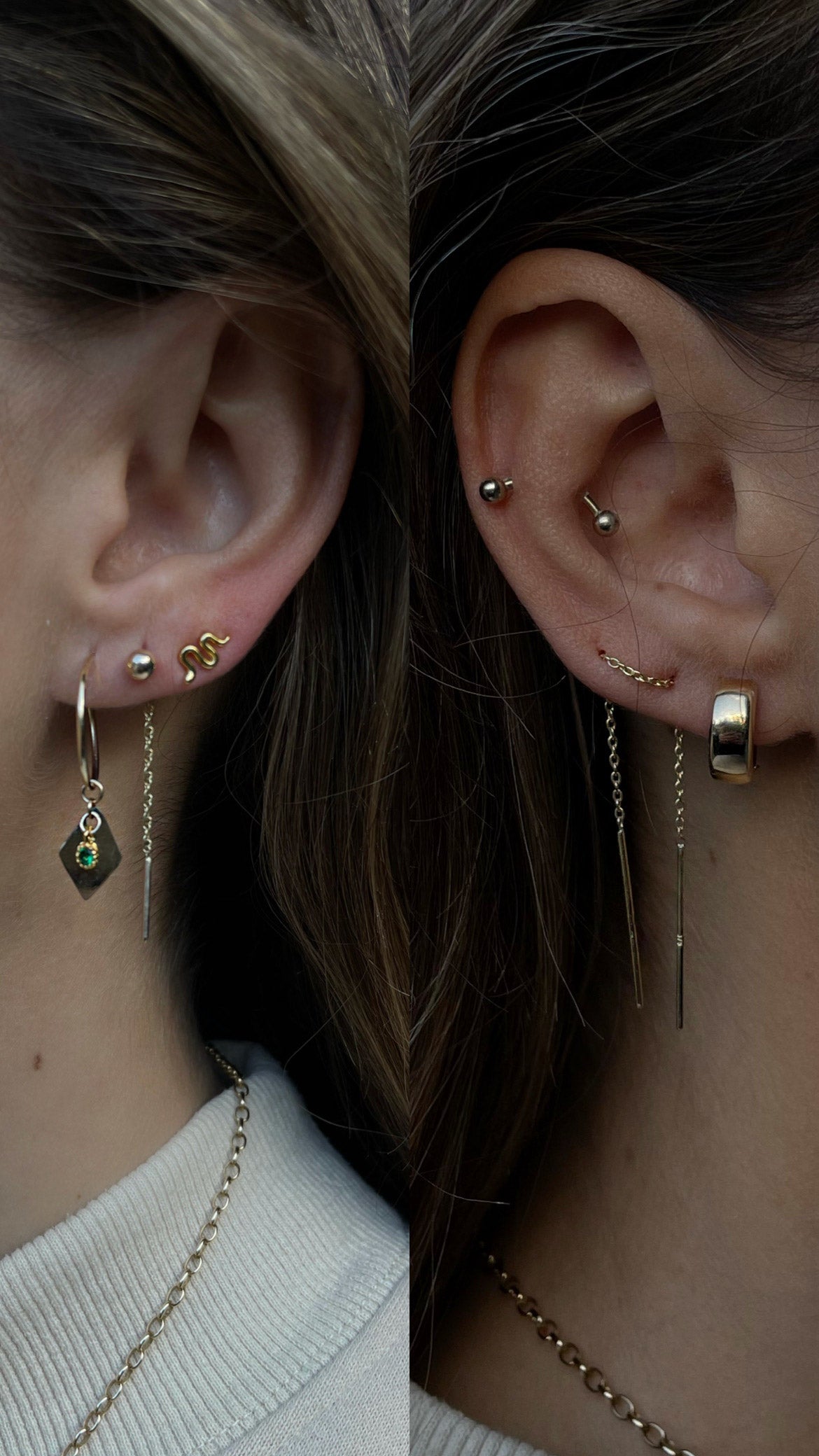 9ct-Gold-Thread-Earring-Solid-Gold-Huggie-earring