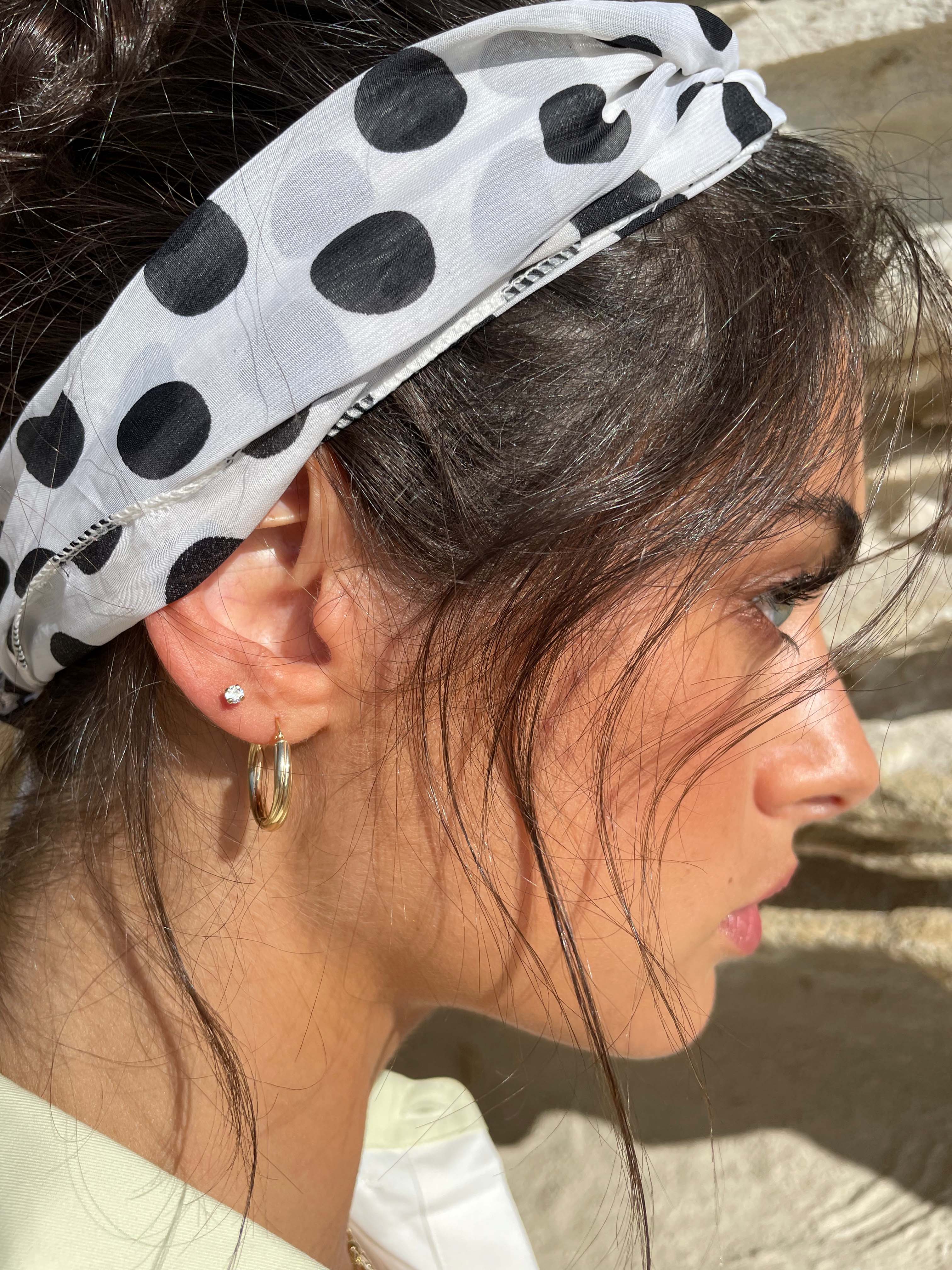 Solid Gold Twist Hoops - 15mm