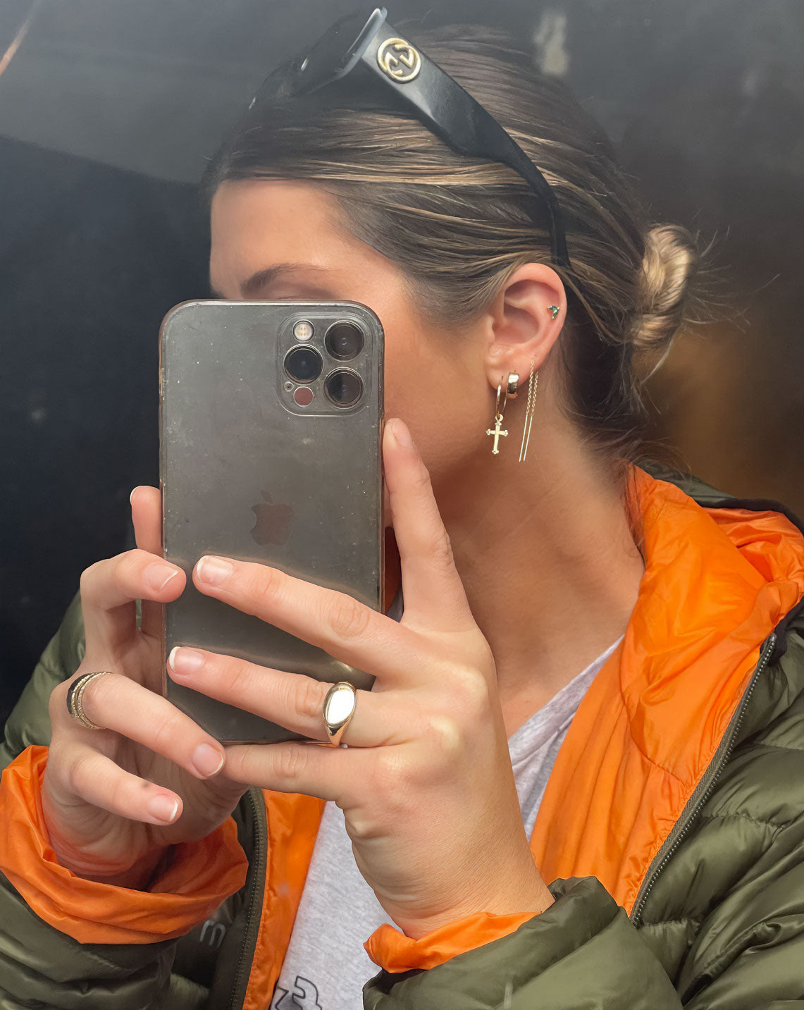 Emerald Petal Stud