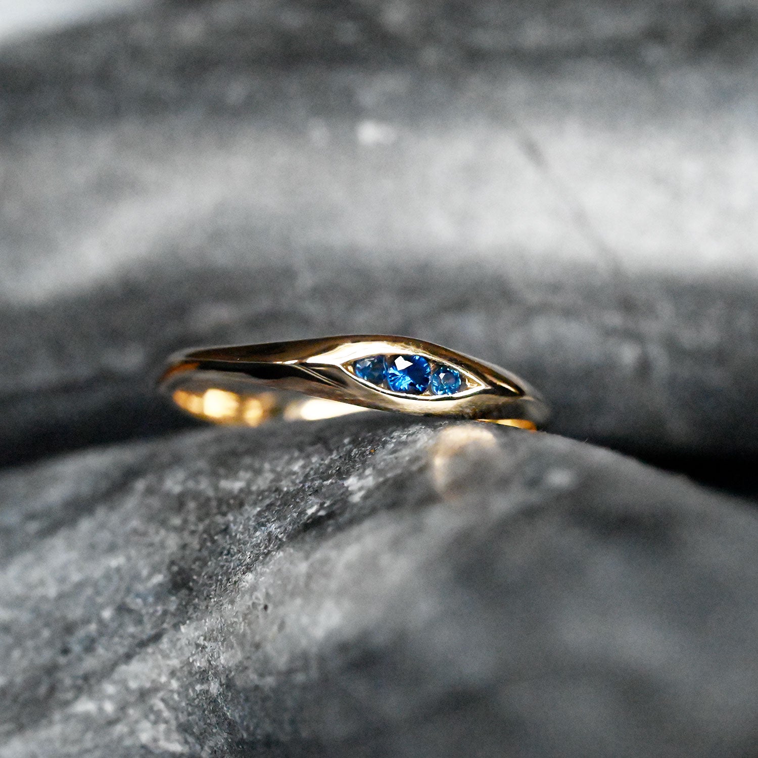 Burning Embers Blue Sapphire Ring