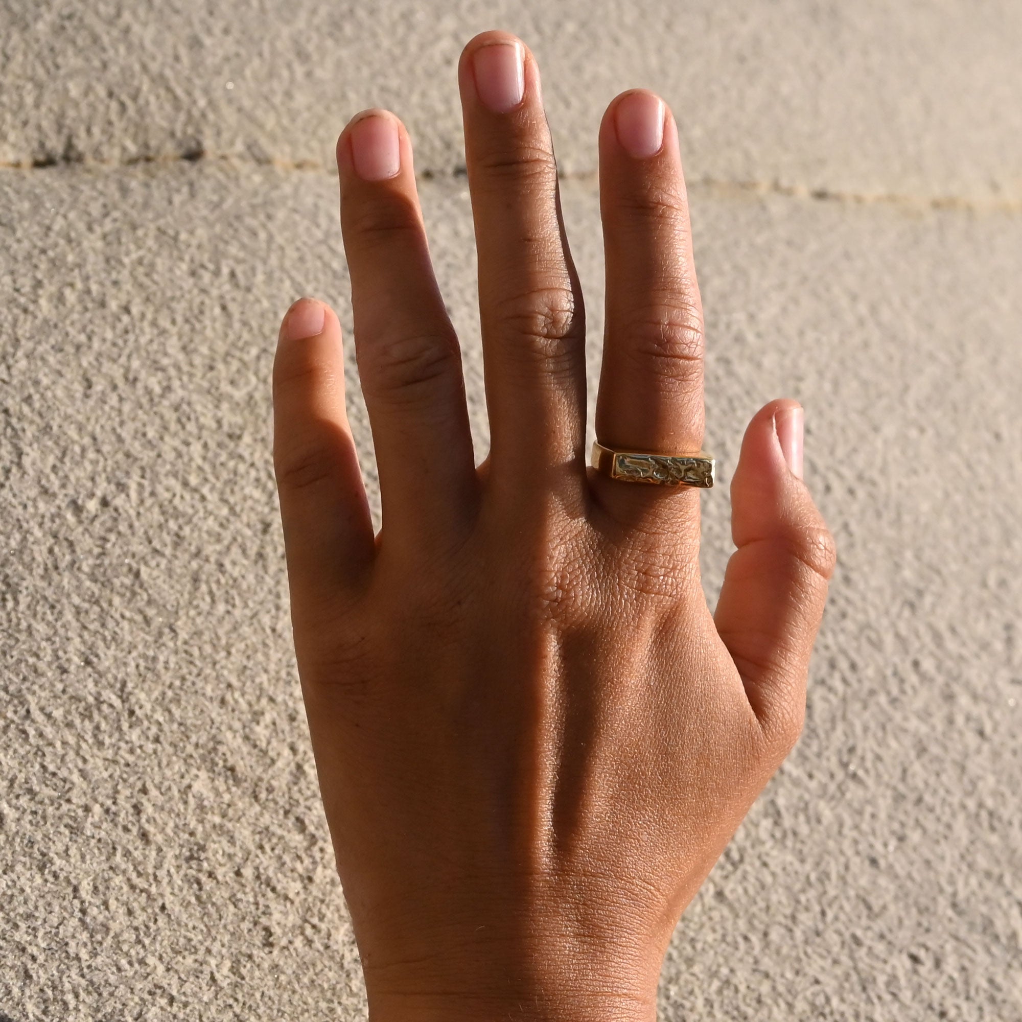 Cairo Brick Signet Ring