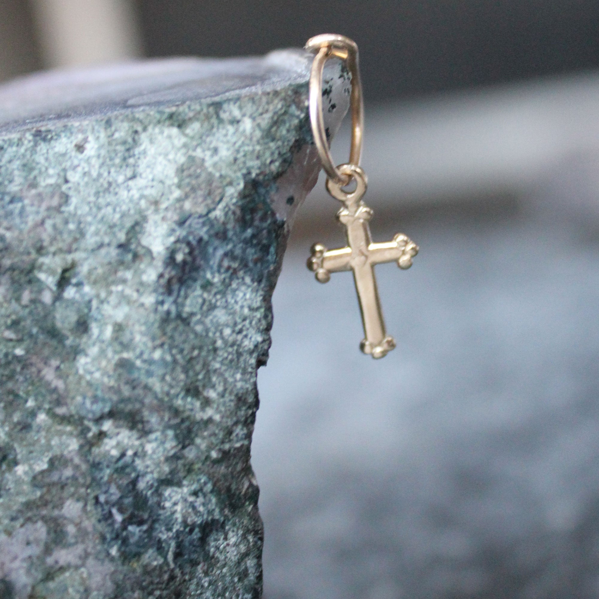 Fancy cross Hoops
