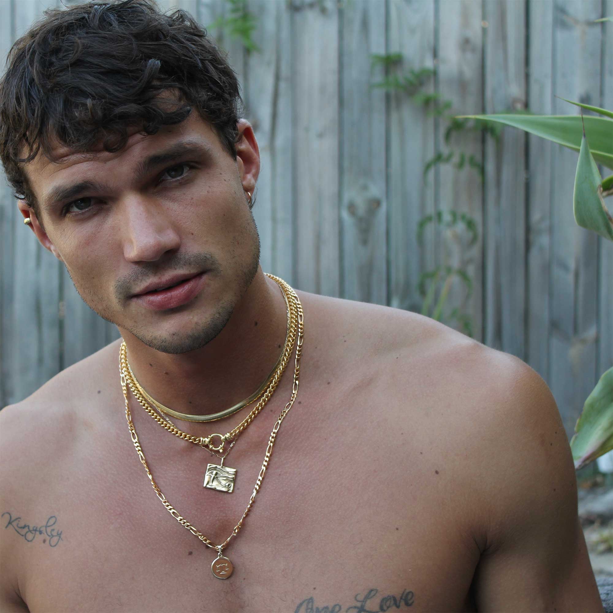 Gold Heirloom Curbed Necklace