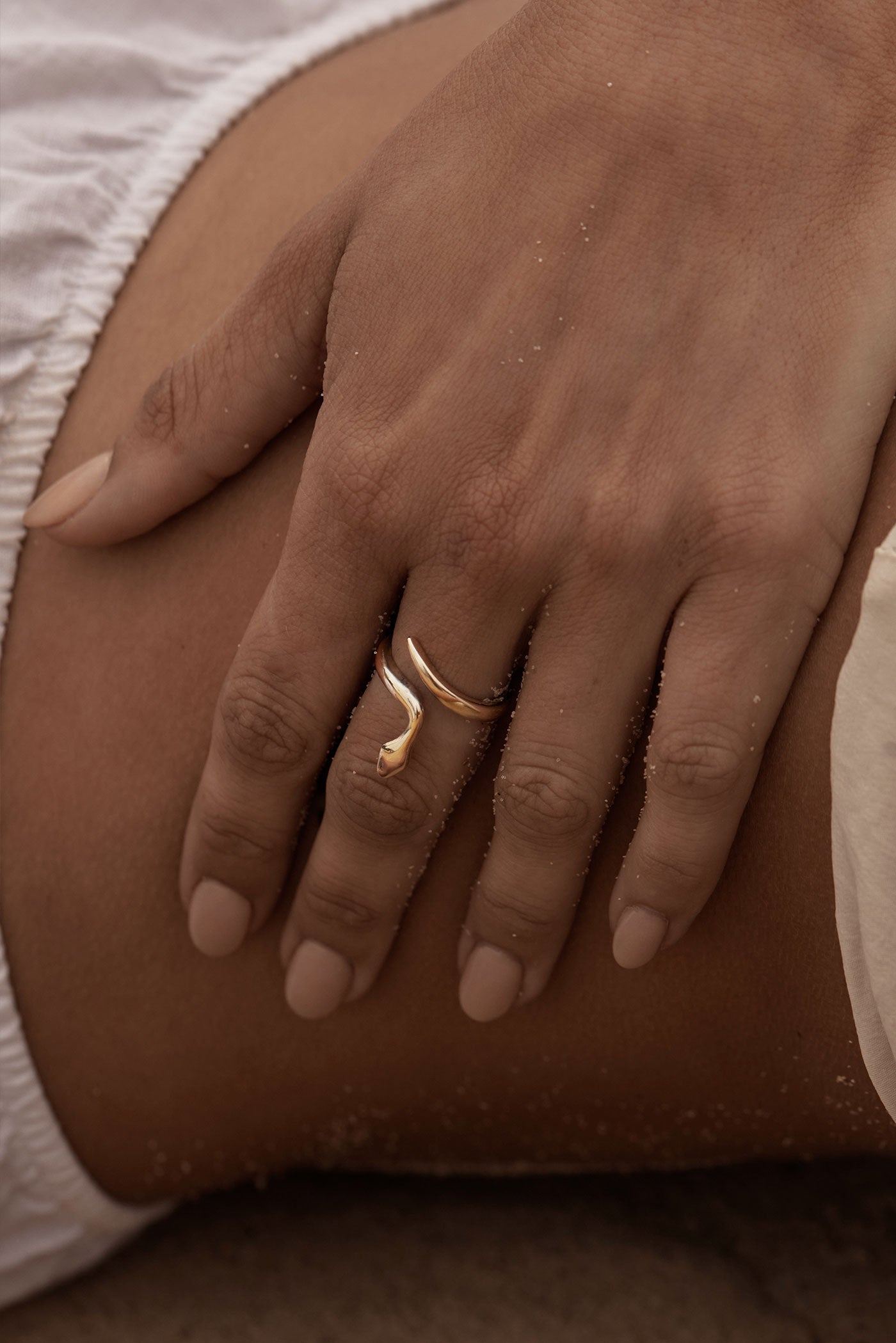 Gold Snake Ring - Medusa