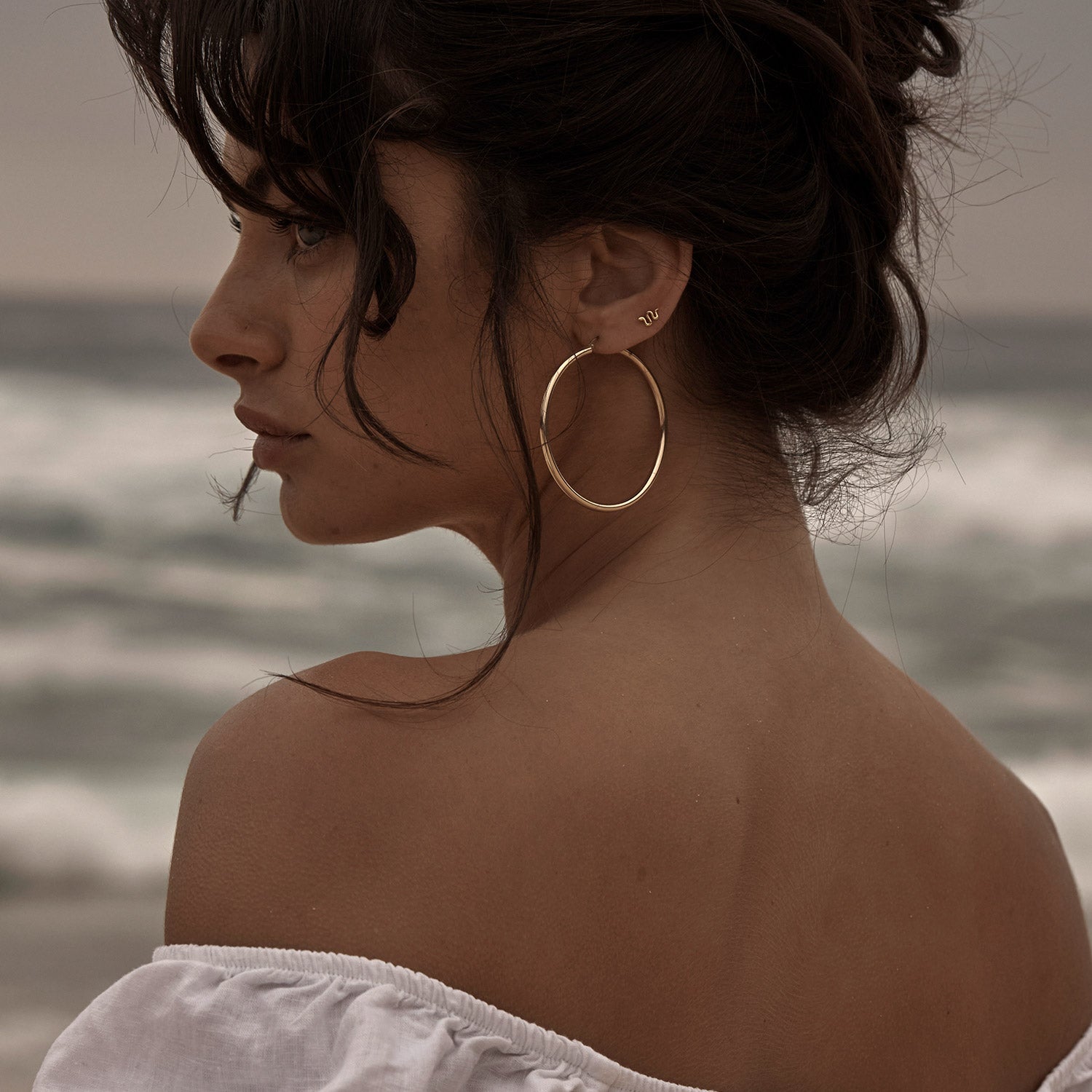 Petite-Gold-Snake-Stud-Earring-Solid-Gold-Hoop-Earring