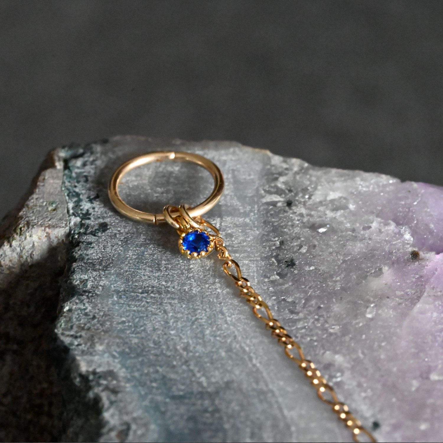 Sapphire-and-Figaro-Chain-Gold-Hoop-Drop-Earrings