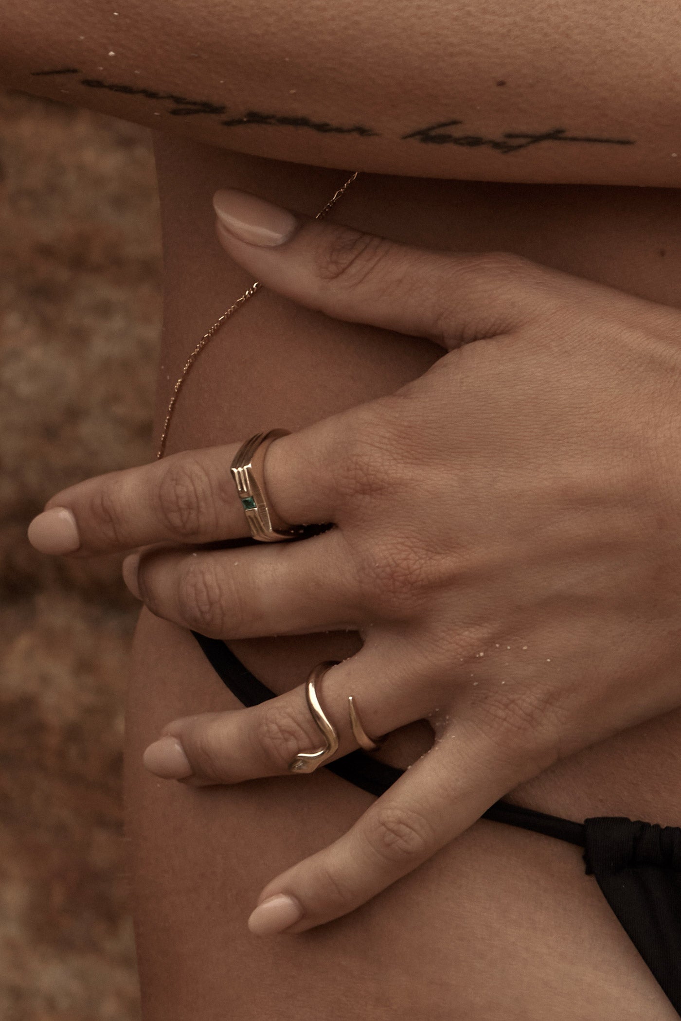 Gold Snake Ring - Medusa