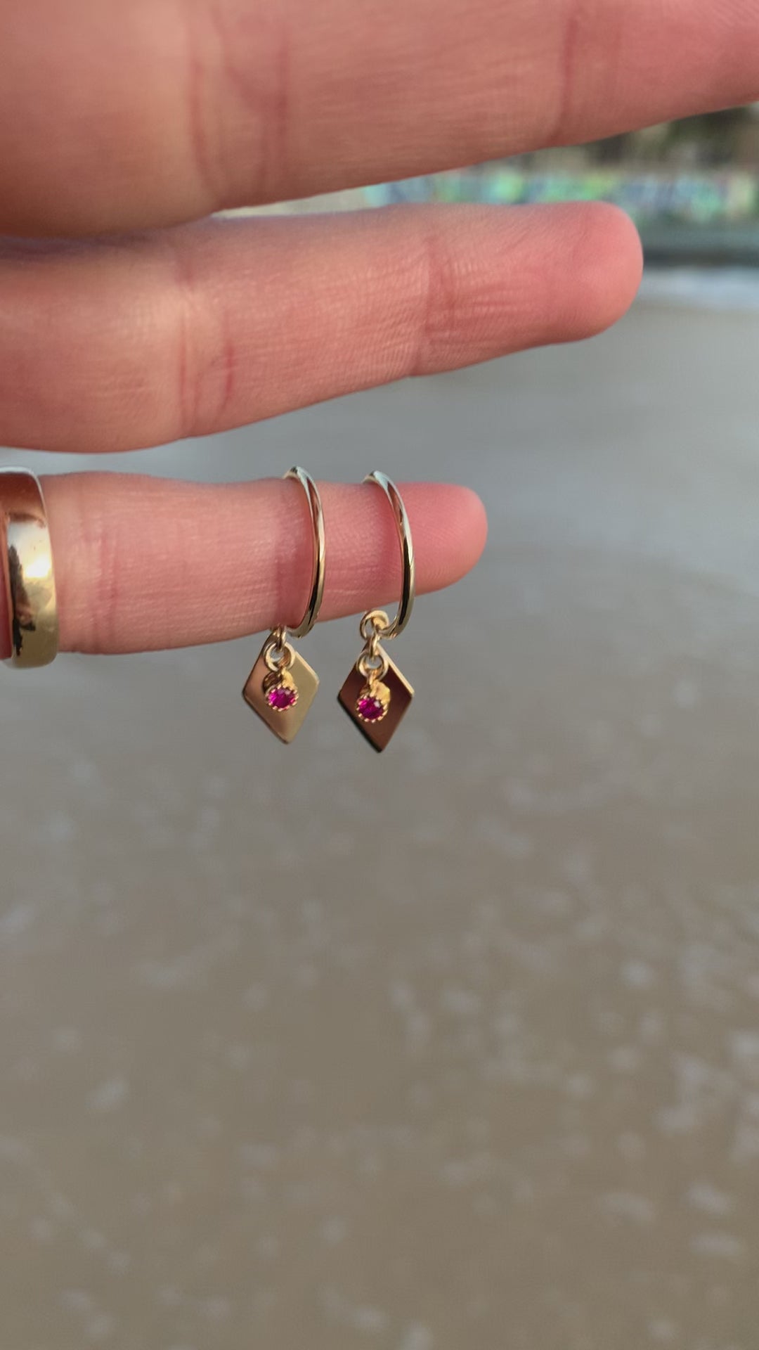 Ruby-Gold-Hoop-Drop-Earrings-Astrid-Montague