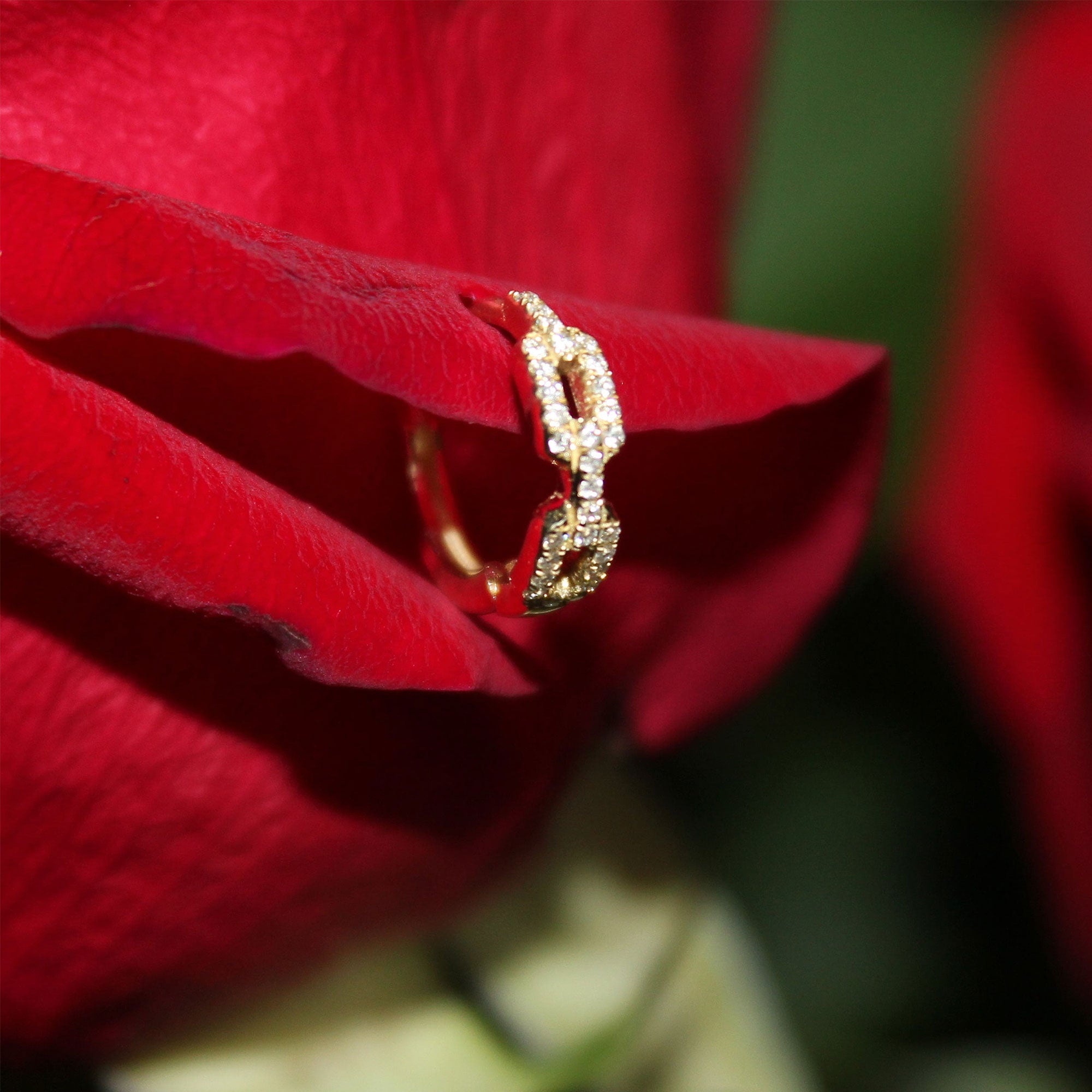 Diamond Pavé Helix Huggies