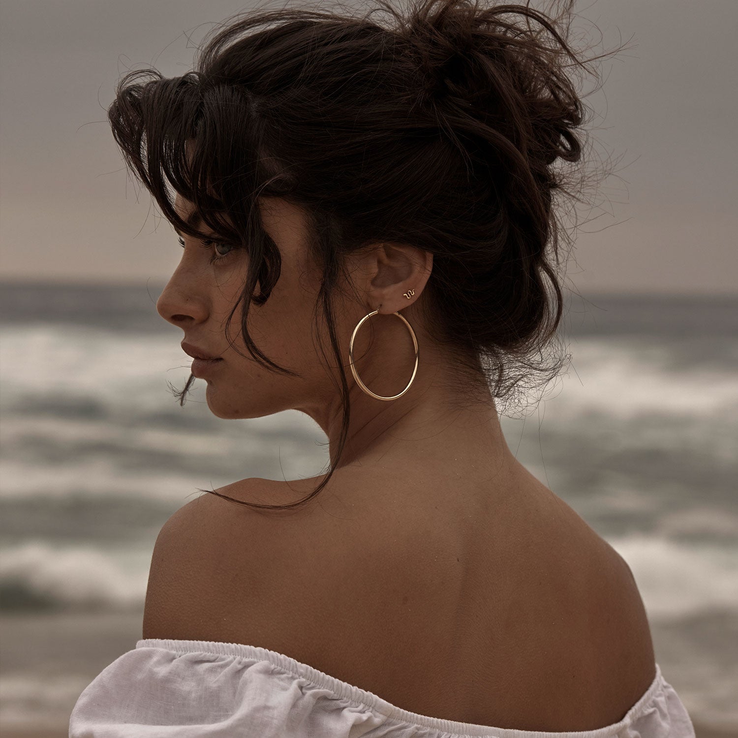 Solid Gold Hoops - Large 50mm