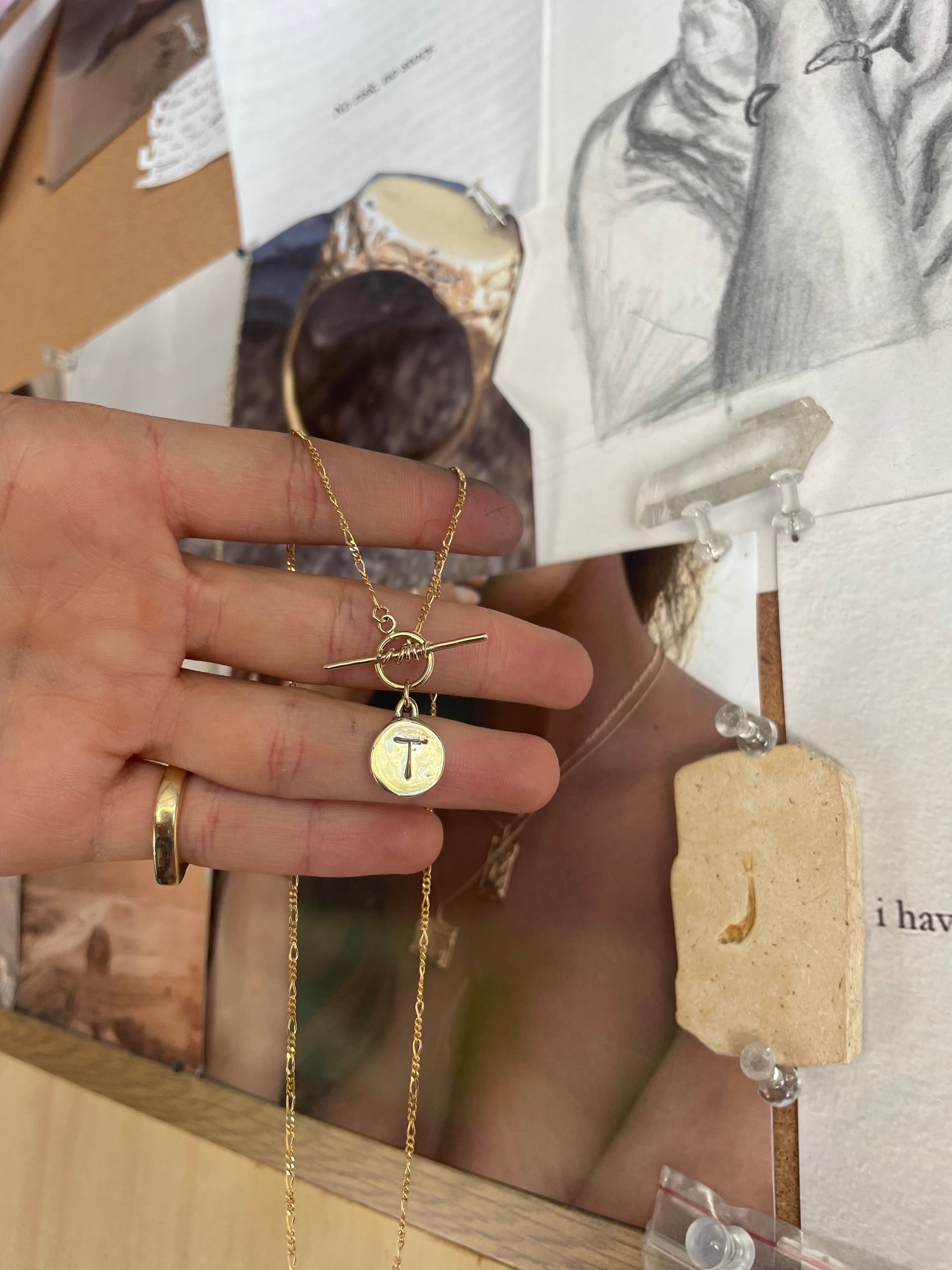 Letter Necklace - T Bar