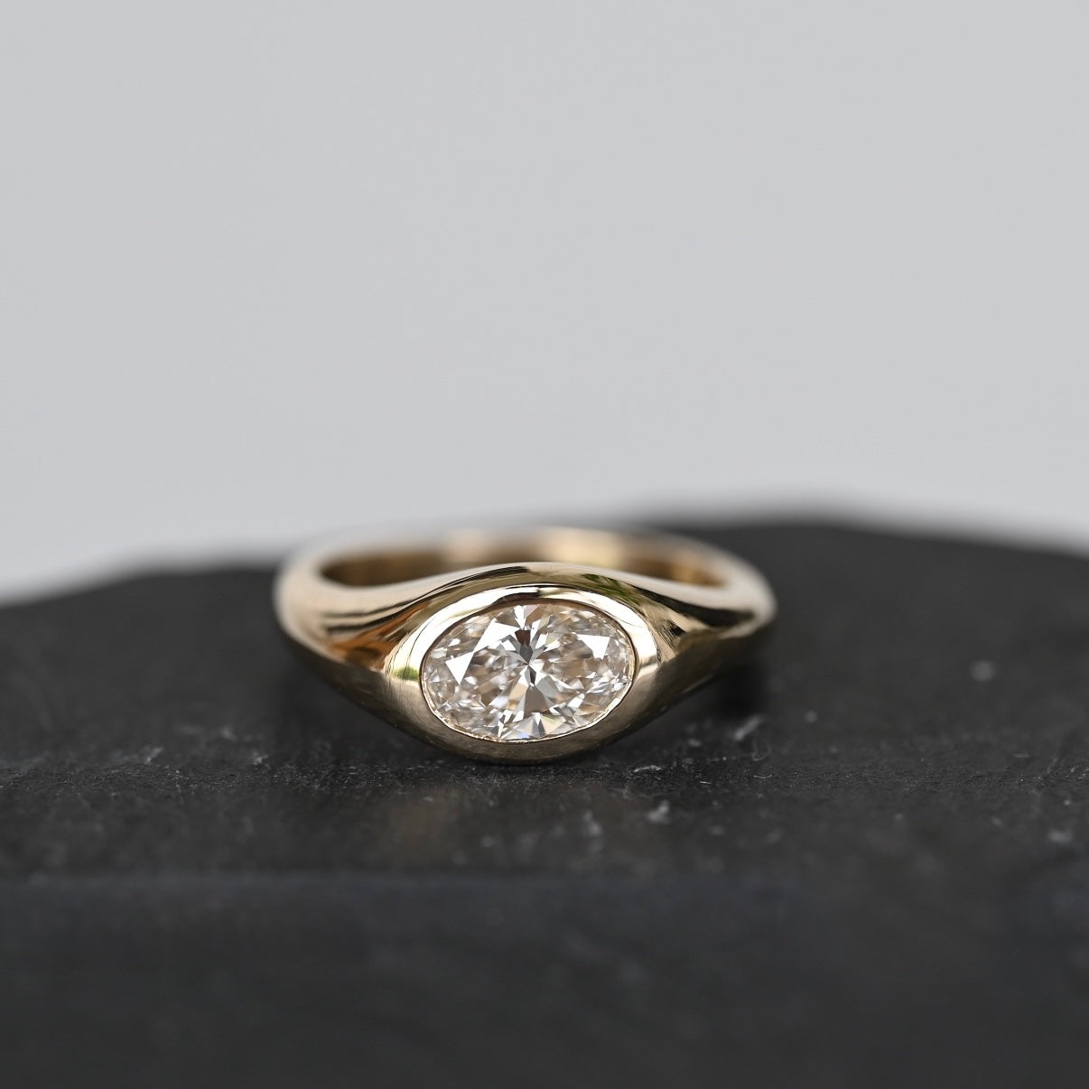 Organic Oval Diamond Engagement Ring