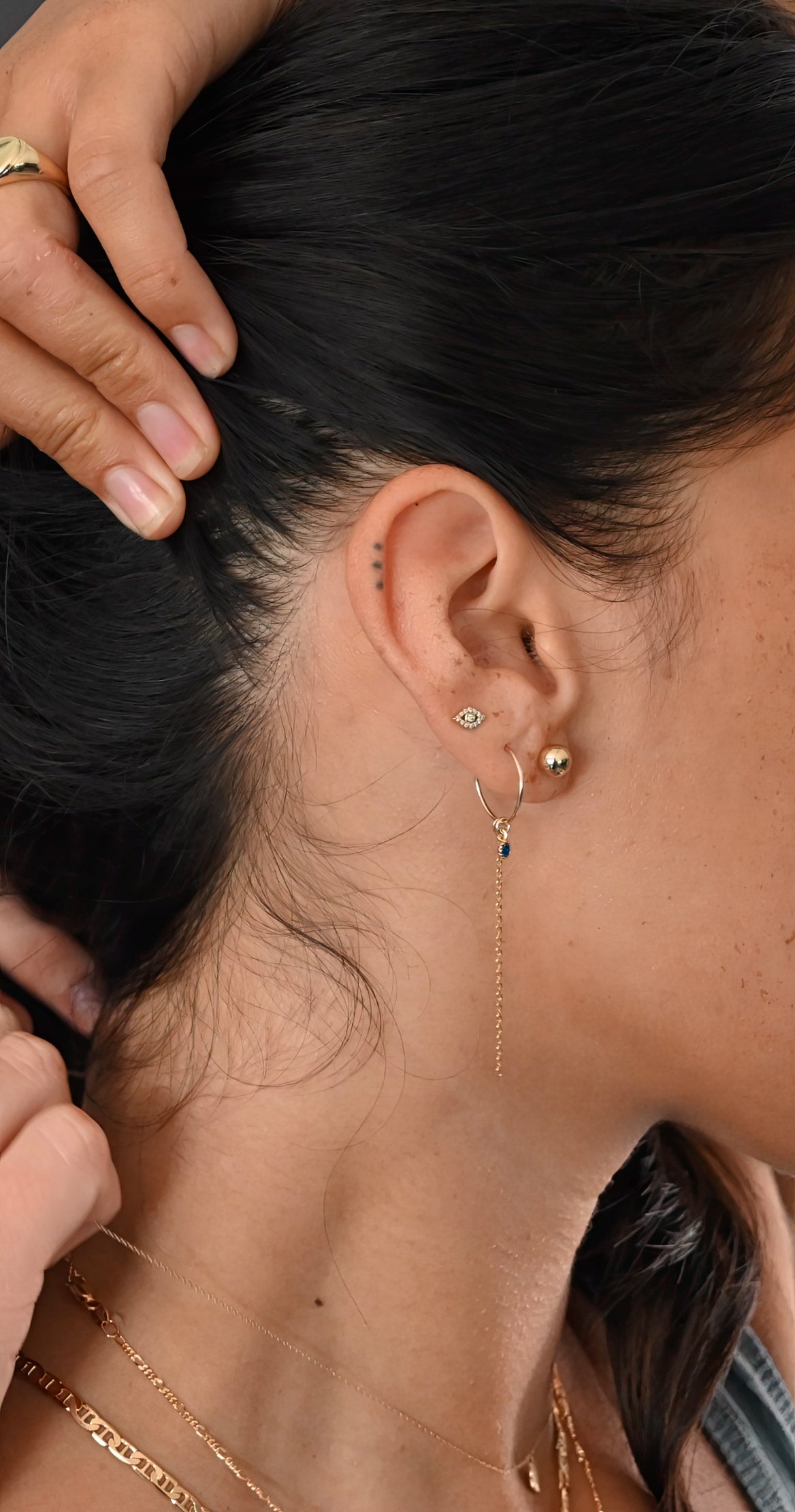 Evil Eye Diamond Stud