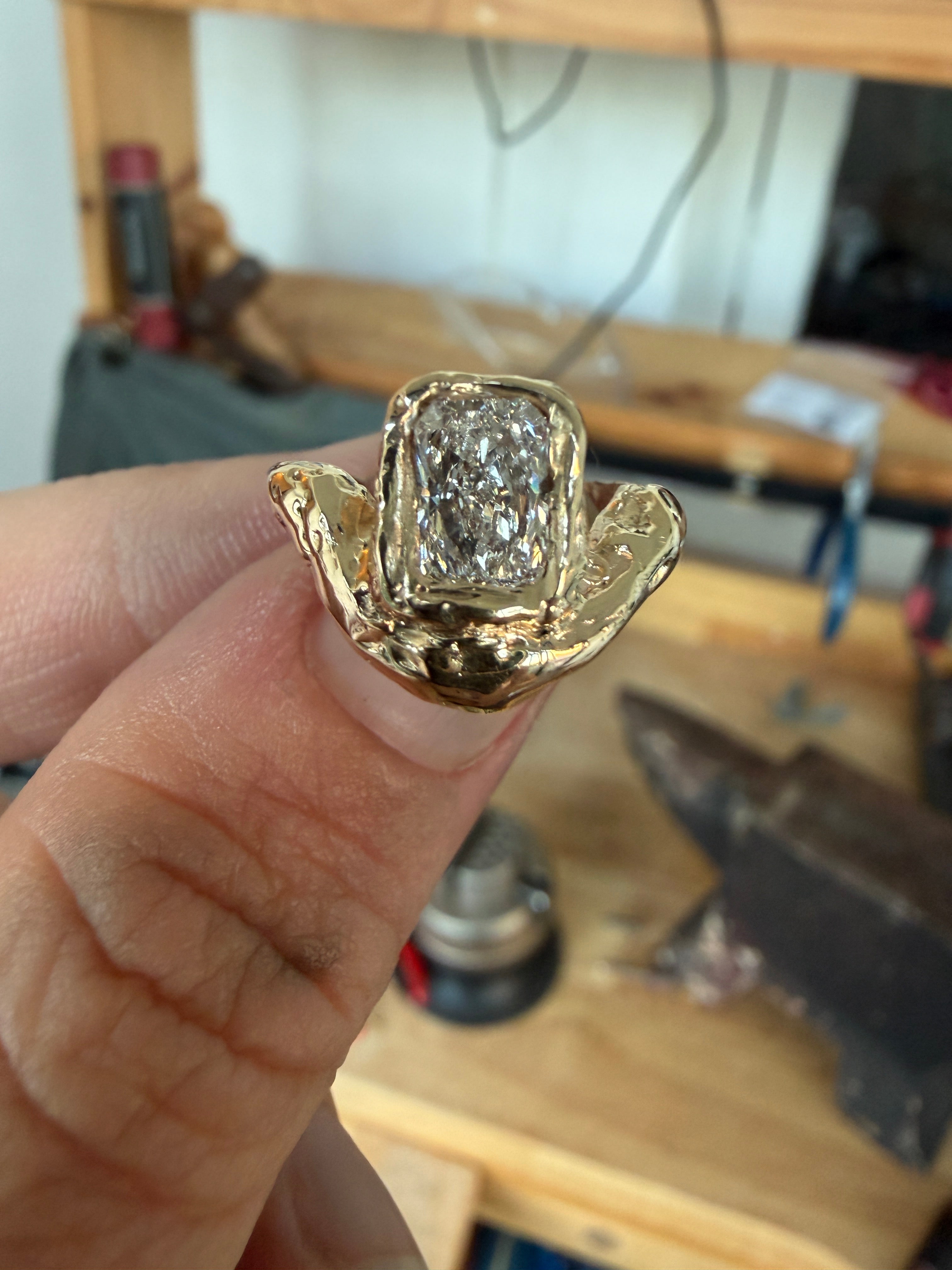 Bespoke Radiant Diamond Ring