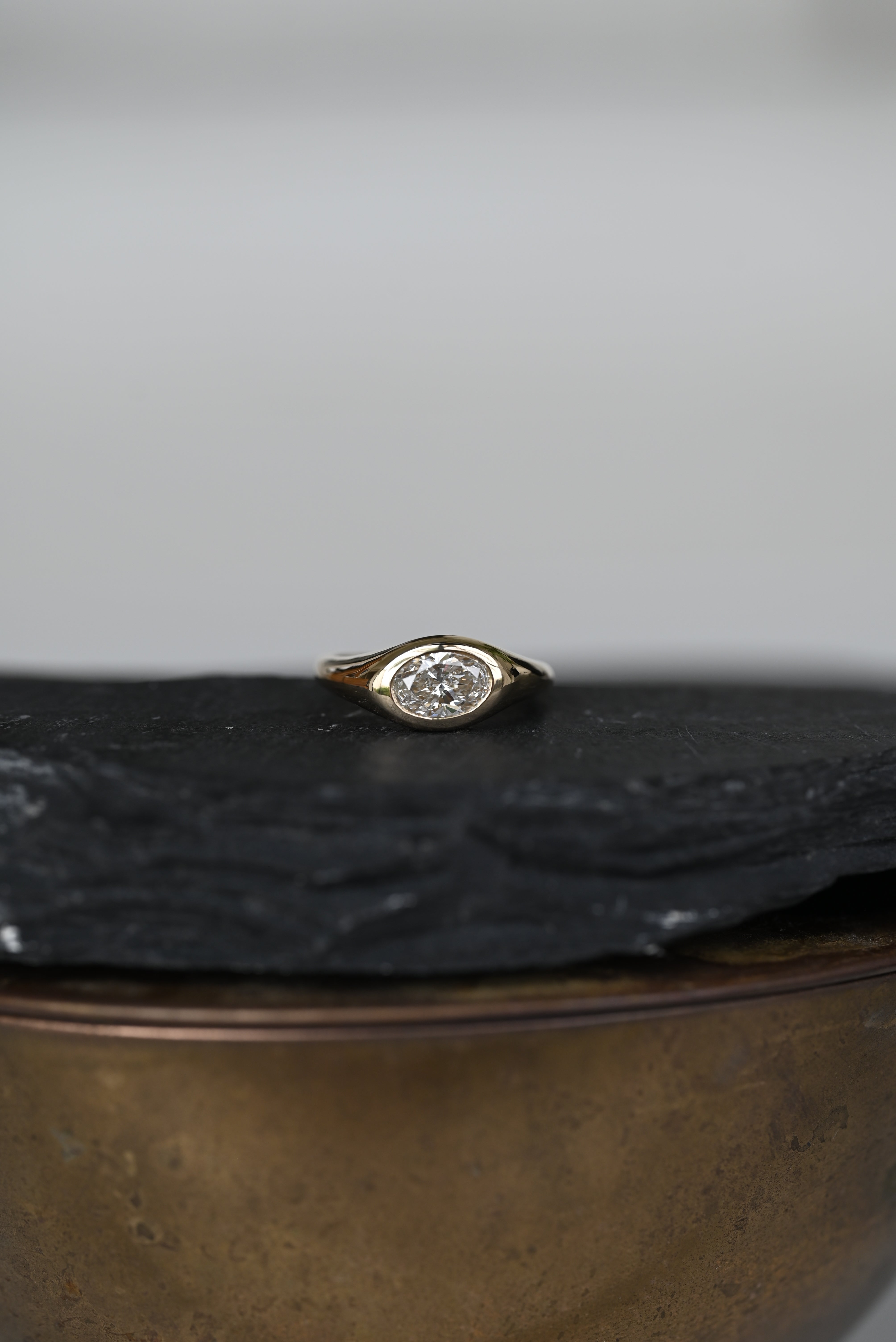 Organic Oval Diamond Engagement Ring