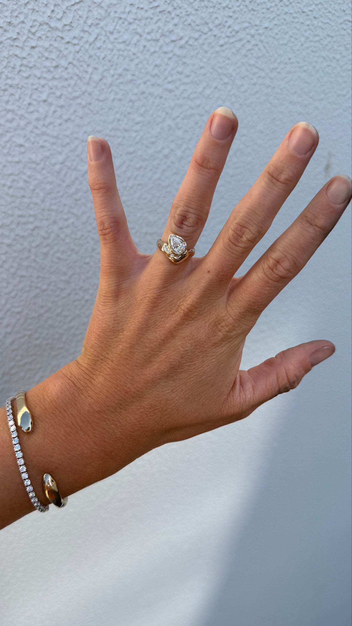 Oyster Heirloom Ring - 1ct Pear Diamond