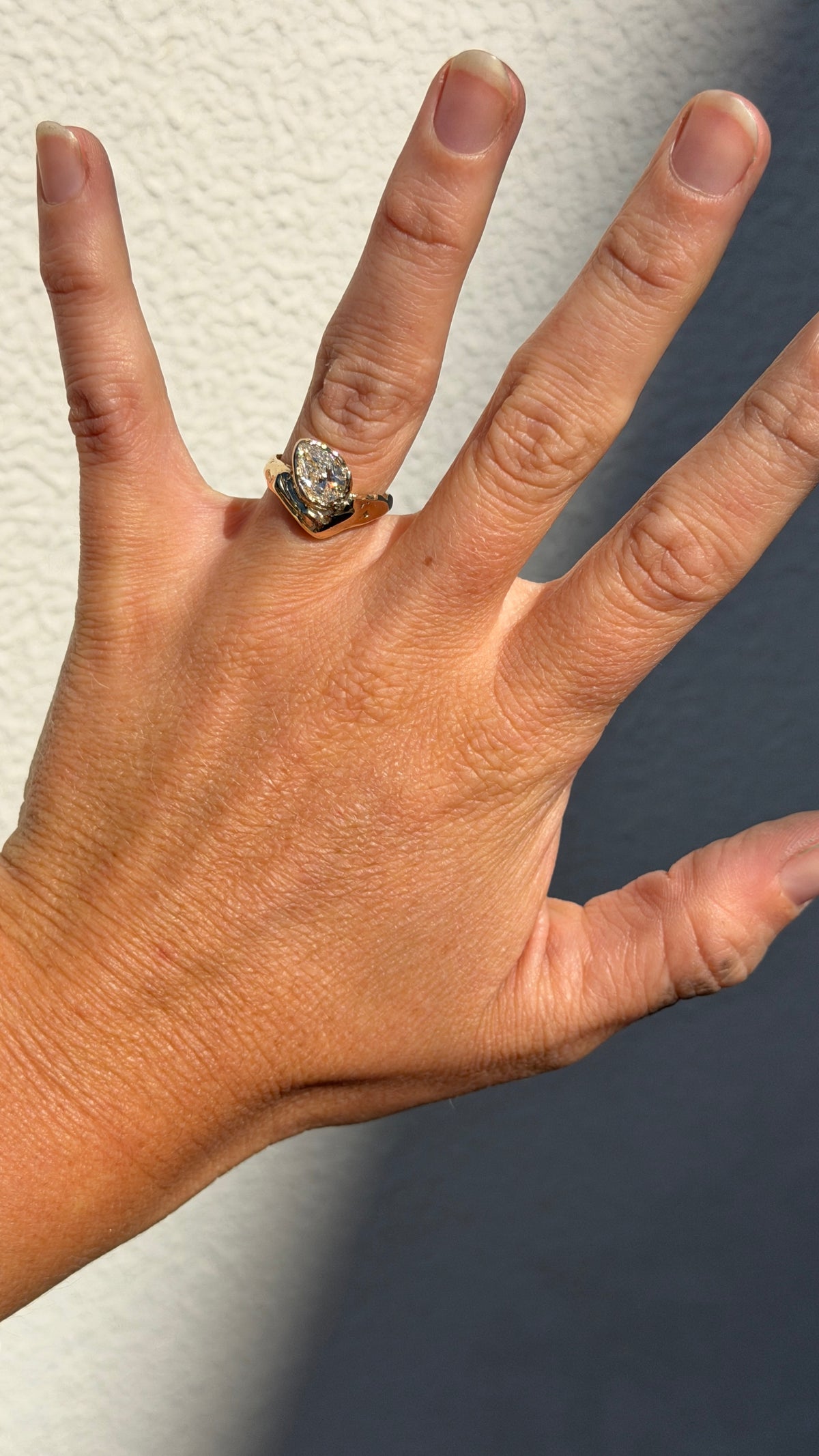 Oyster Heirloom Ring - 1ct Pear Diamond