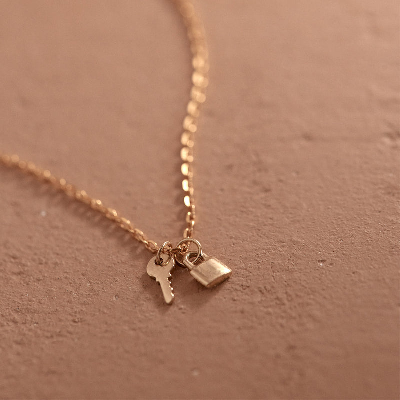 Petite Lock and Key Necklace