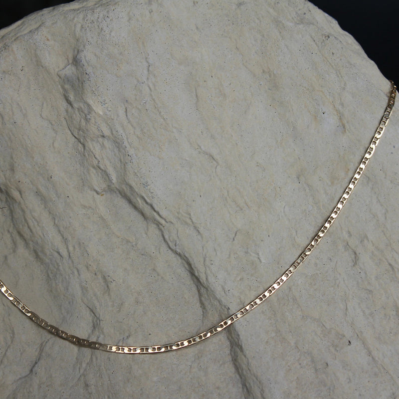 9 Karat Gold Anchor Chain Necklace