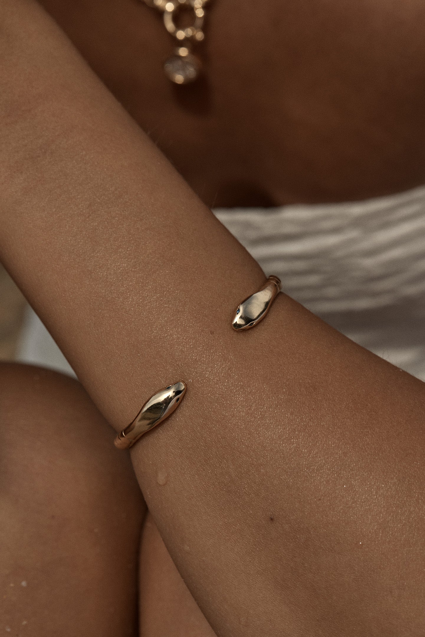 Snake Eyes Gemstone Cuff