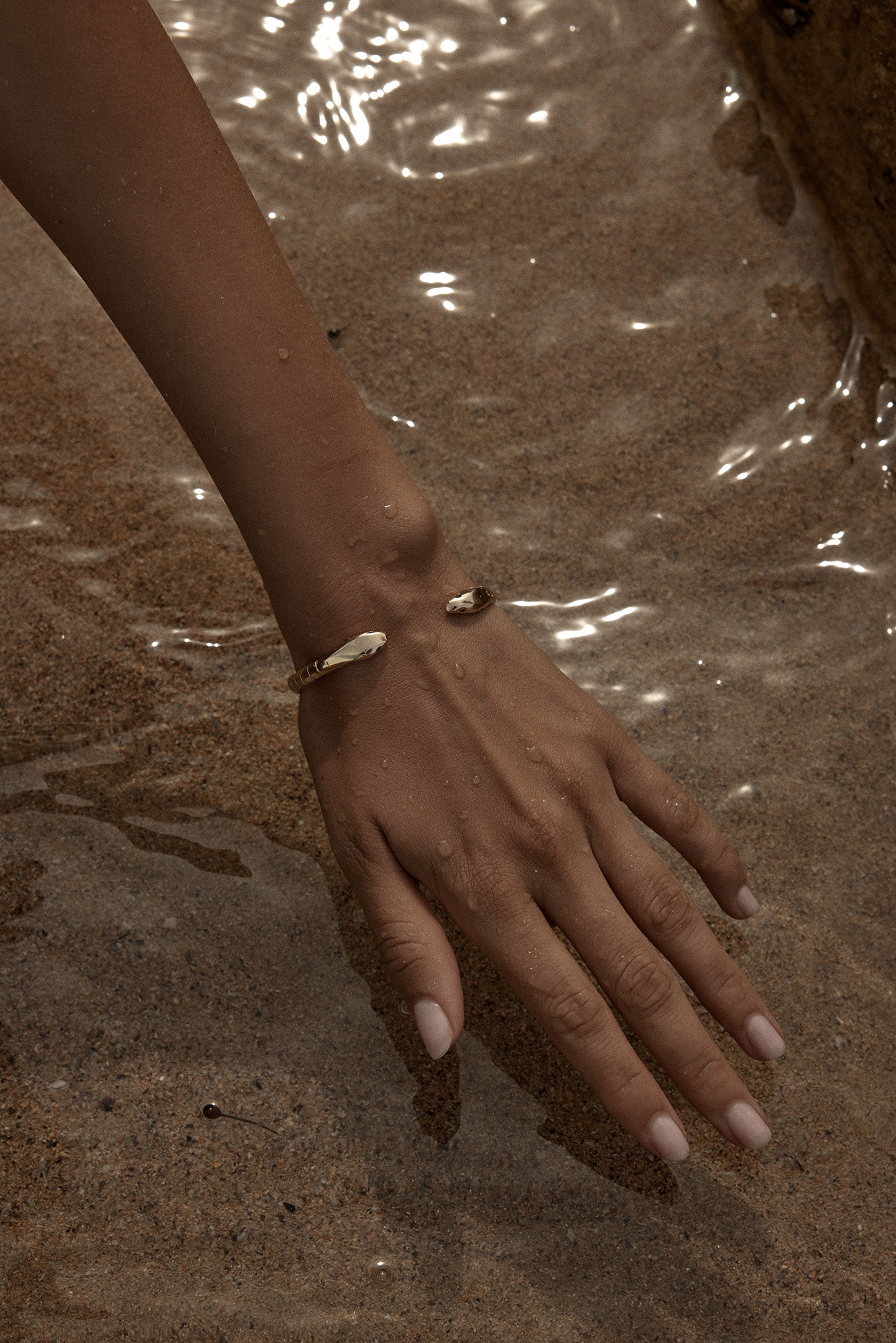 Solid Gold Snake Cuff