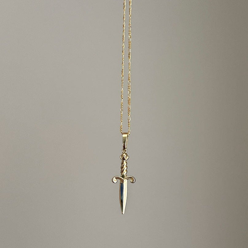 Sword Necklace in 9k Solid Gold