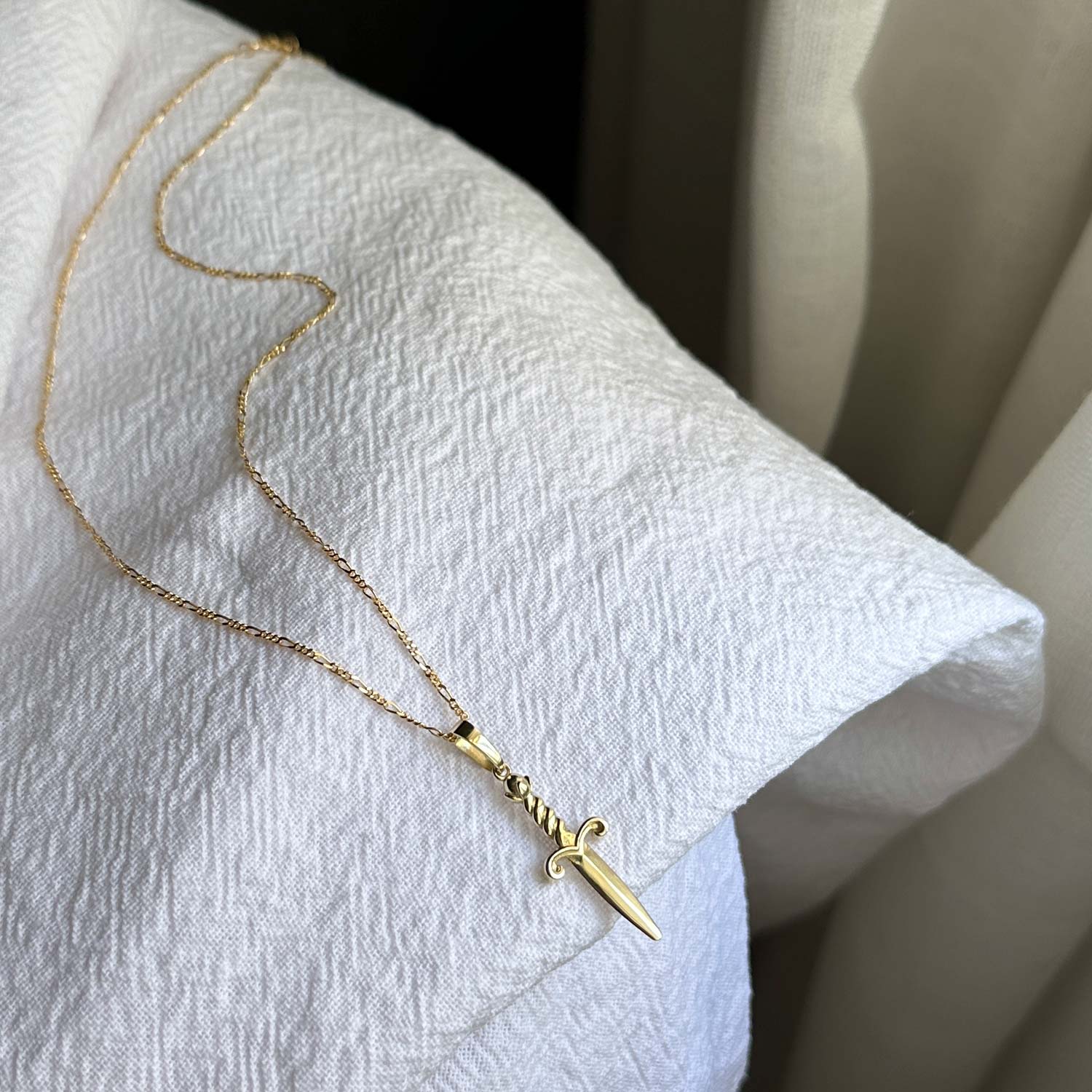 Sword Necklace in 9k Solid Gold